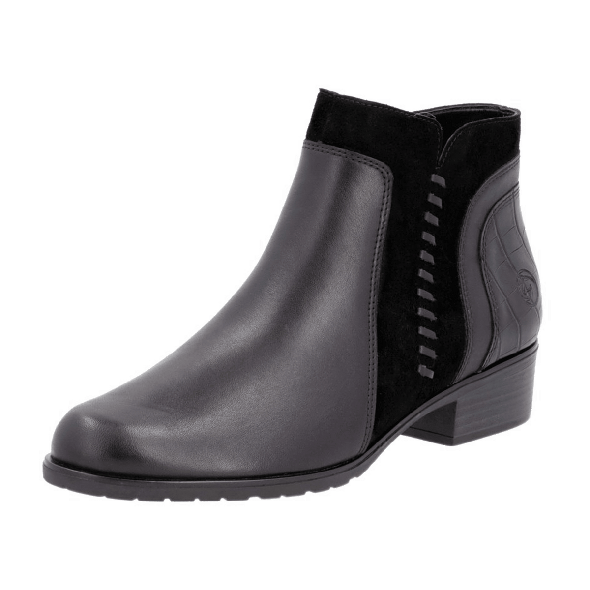 Remonte Women's D6893 Ankle Boots Black Smooth Leather