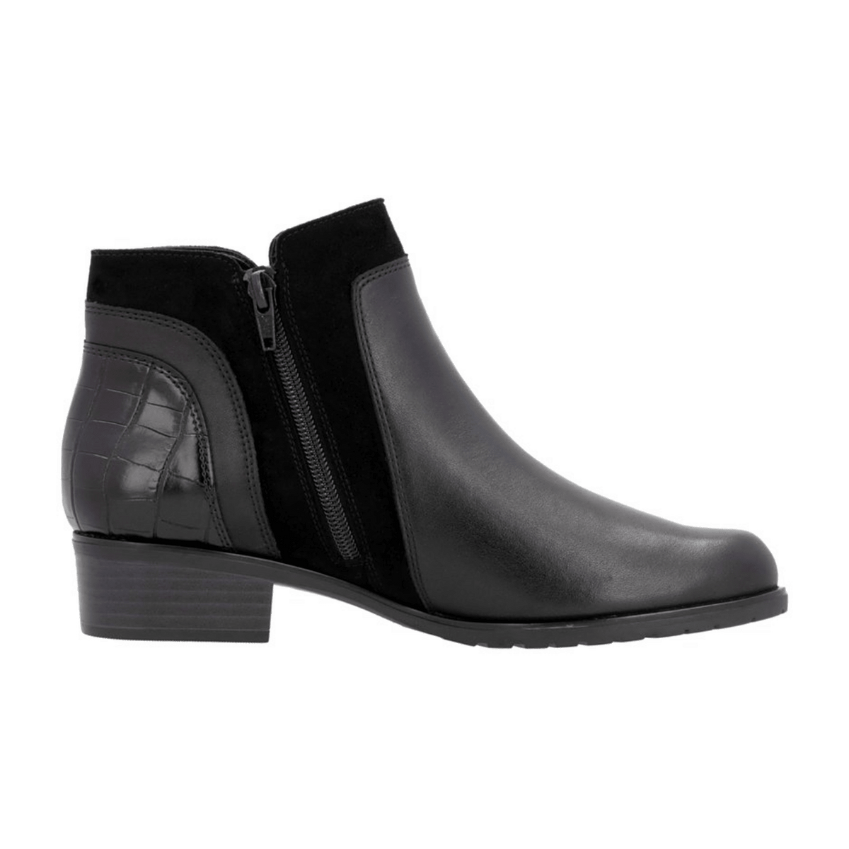Remonte Women's D6893 Ankle Boots Black Smooth Leather