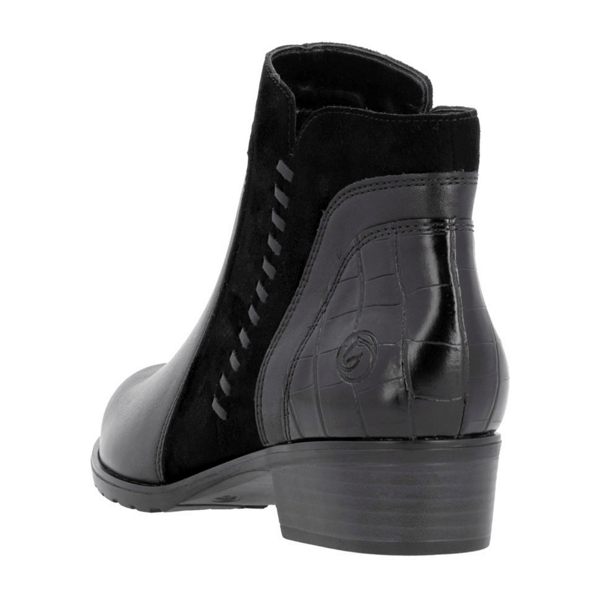 Remonte Women's D6893 Ankle Boots Black Smooth Leather