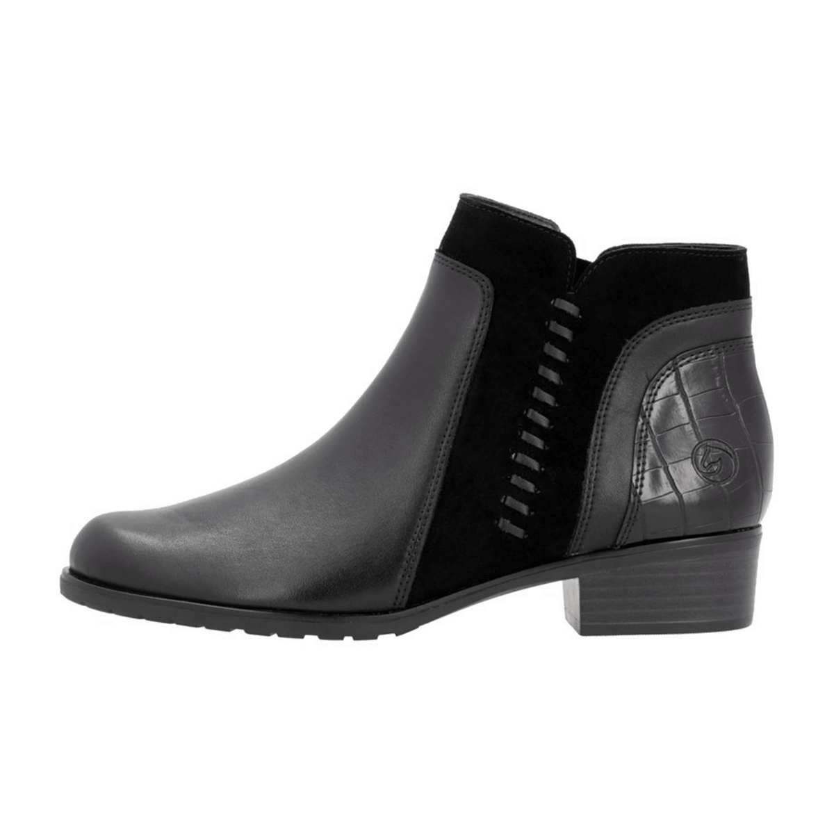 Remonte Women's D6893 Ankle Boots Black Smooth Leather