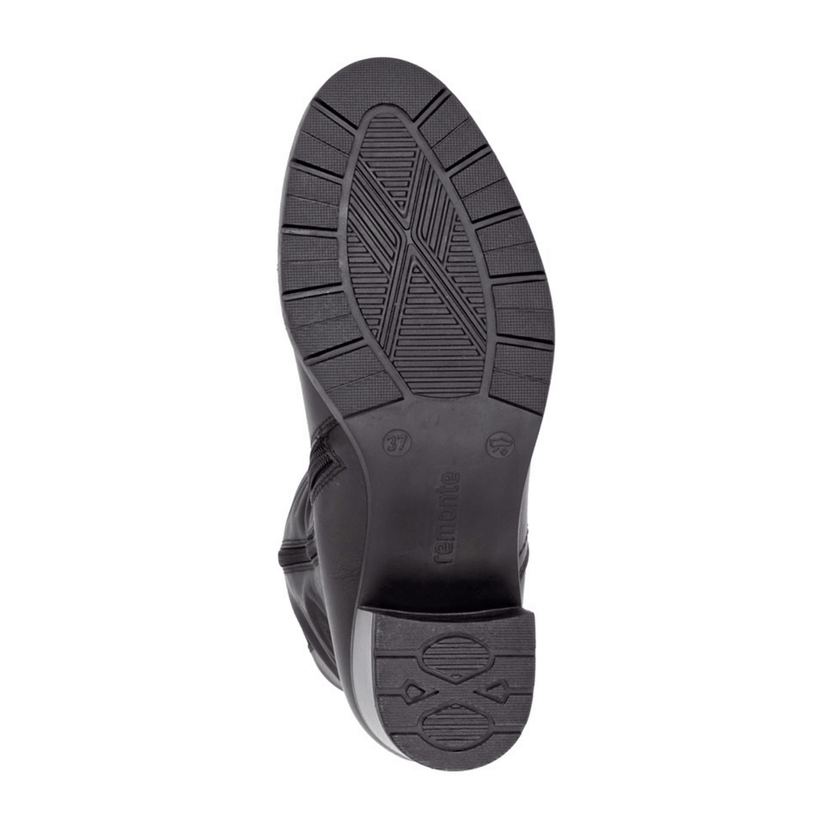 Remonte Women's Lace-Up Shoes Black Leather - Comfort Half Shoes with Removable Insole