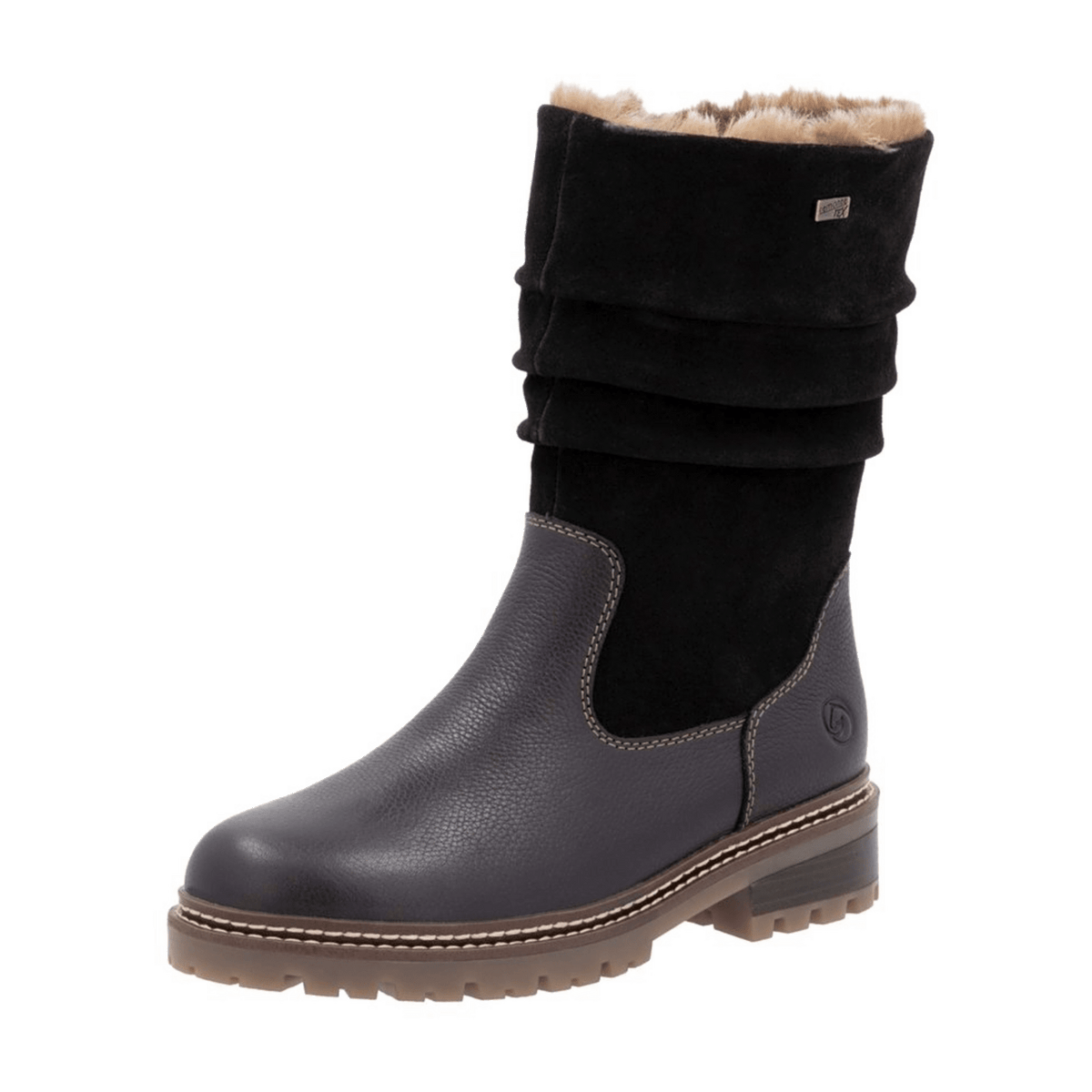 Remonte Women's Water-Repellent Suede Winter Boots Black