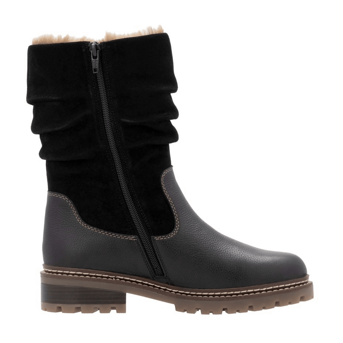 Remonte Women's Water-Repellent Suede Winter Boots Black
