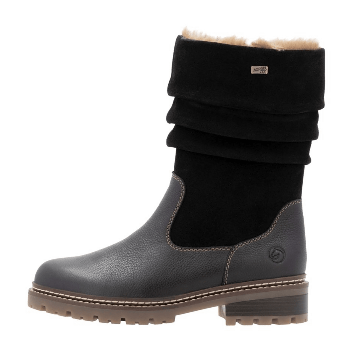 Remonte Women's Water-Repellent Suede Winter Boots Black