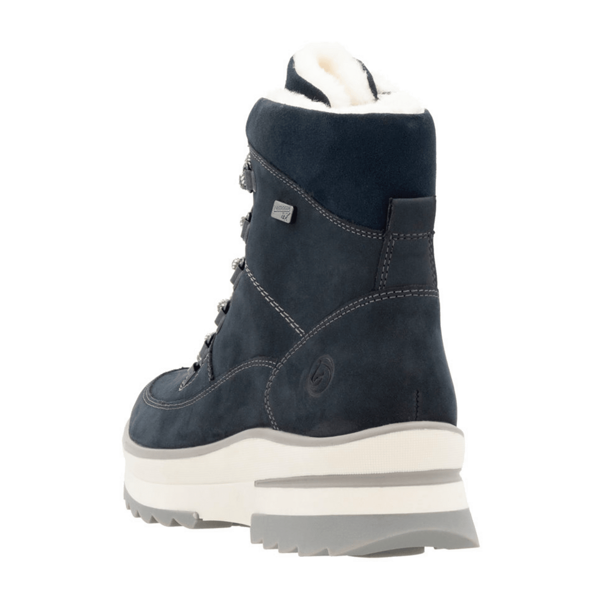 Remonte Women's Ankle Boots Blue Suede Water-Repellent Warm Lined