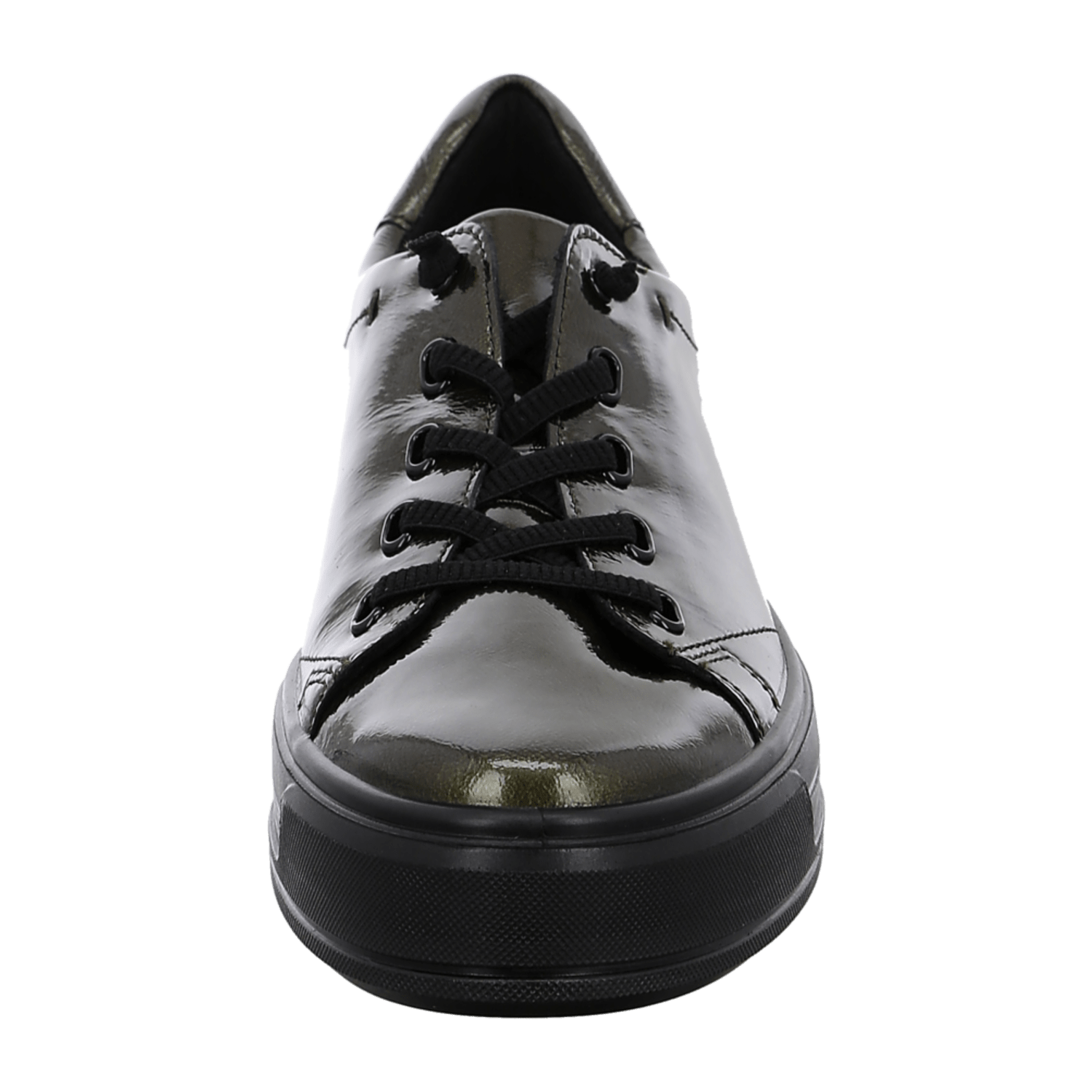 ARA Women's Canberra Patent Leather Lace-Up Sneakers in Green - Bartel-Shop