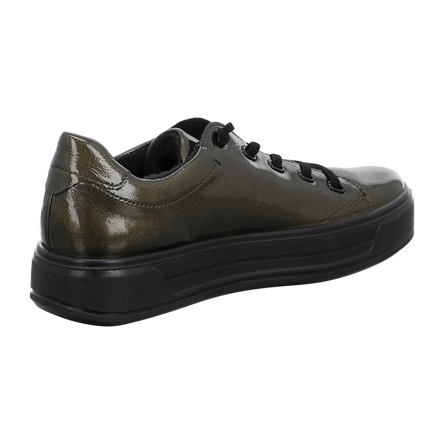 ARA Women's Canberra Patent Leather Lace-Up Sneakers in Green - Bartel-Shop