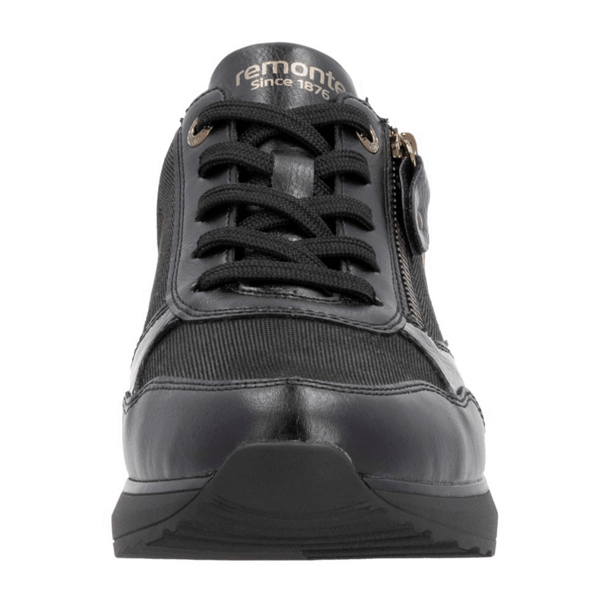 Remonte Women's Low-Top Trainers Black Brown Faux Leather