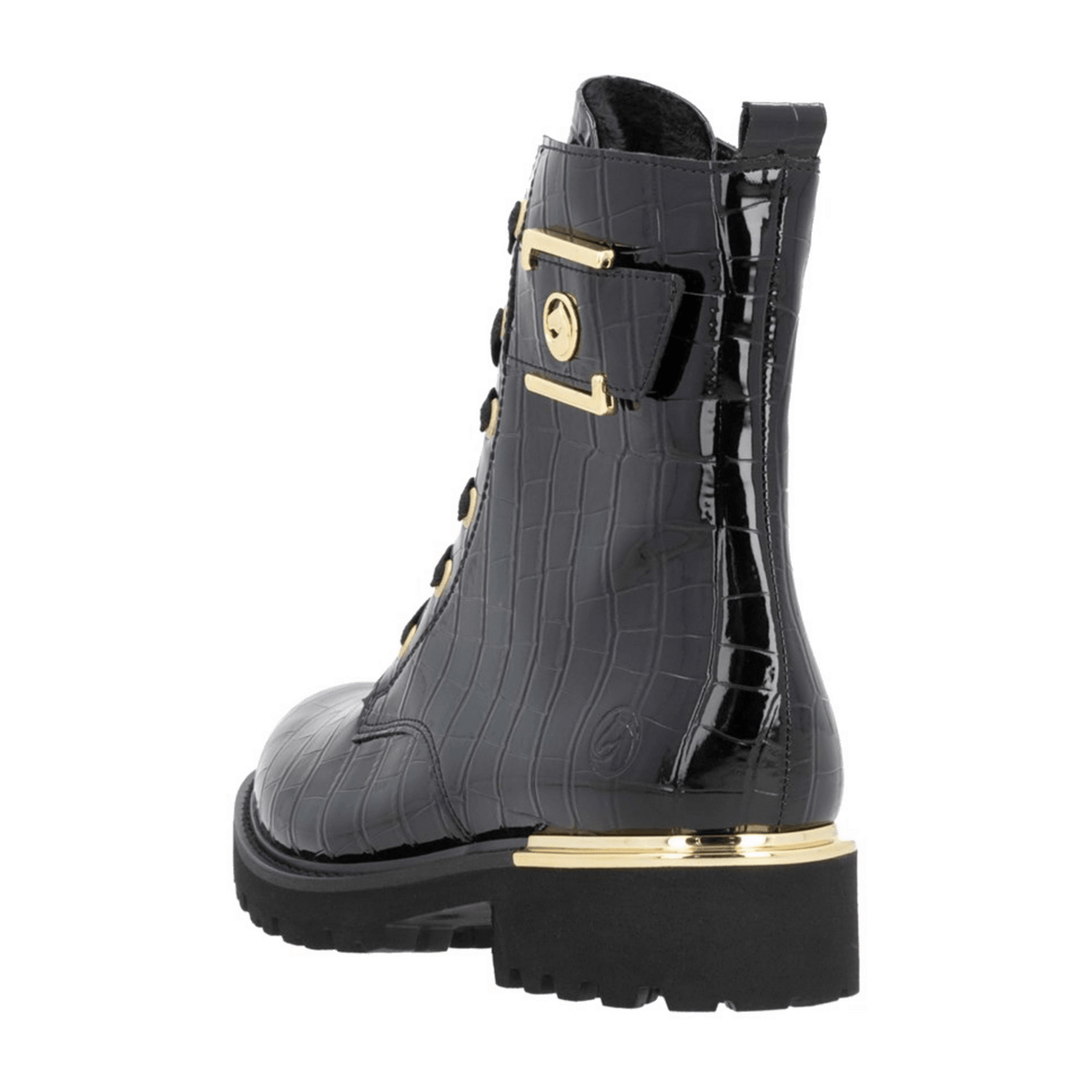 Remonte Women's Chelsea Boots D8683 - Black Faux Slip-On Ankle Boots