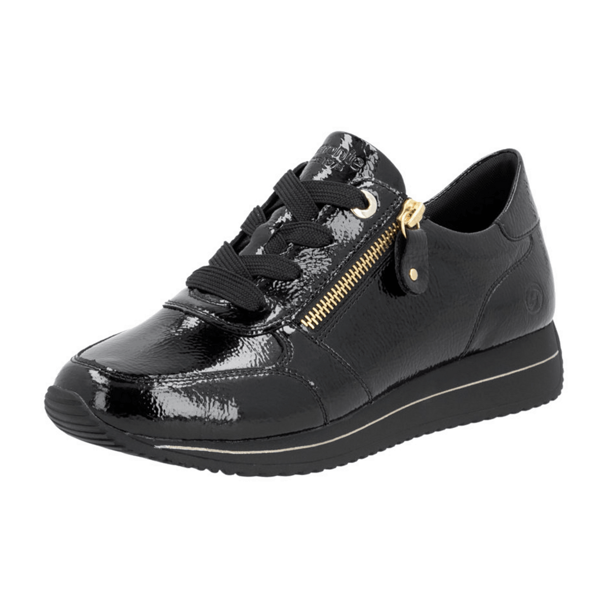 Remonte Women's Suede Sneakers Black - Lightweight Breathable