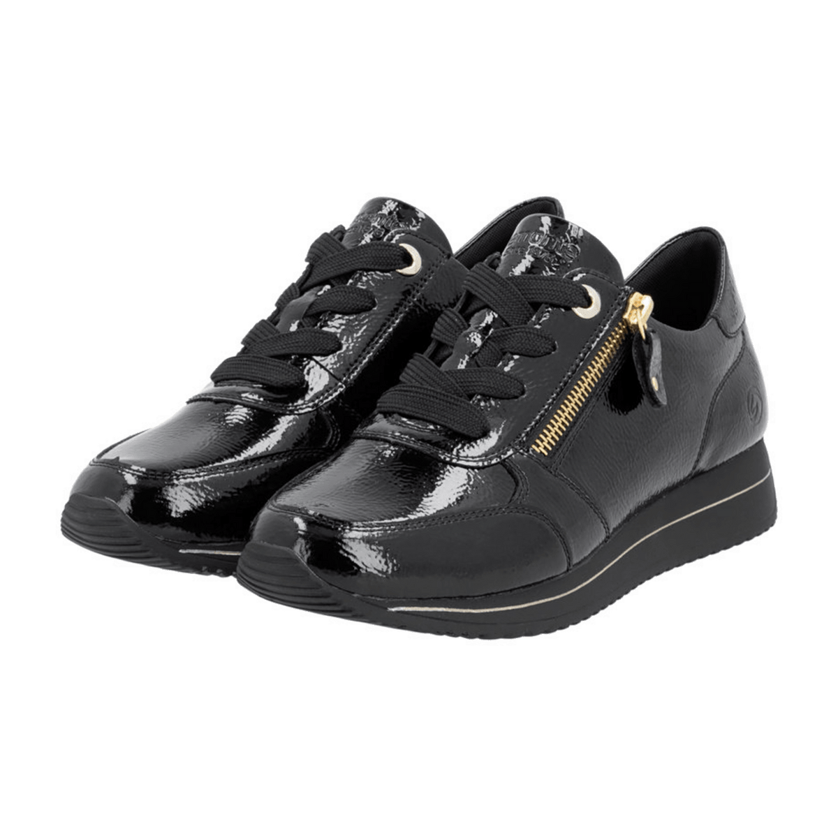 Remonte Women's Suede Sneakers Black - Lightweight Breathable