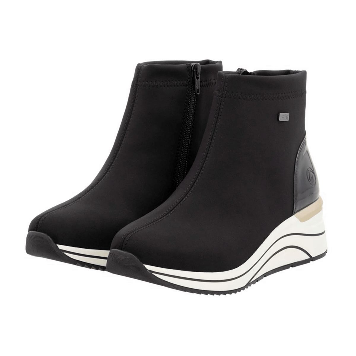 Remonte Women's D0T73 Ankle Boots Black Textile Water Repellent