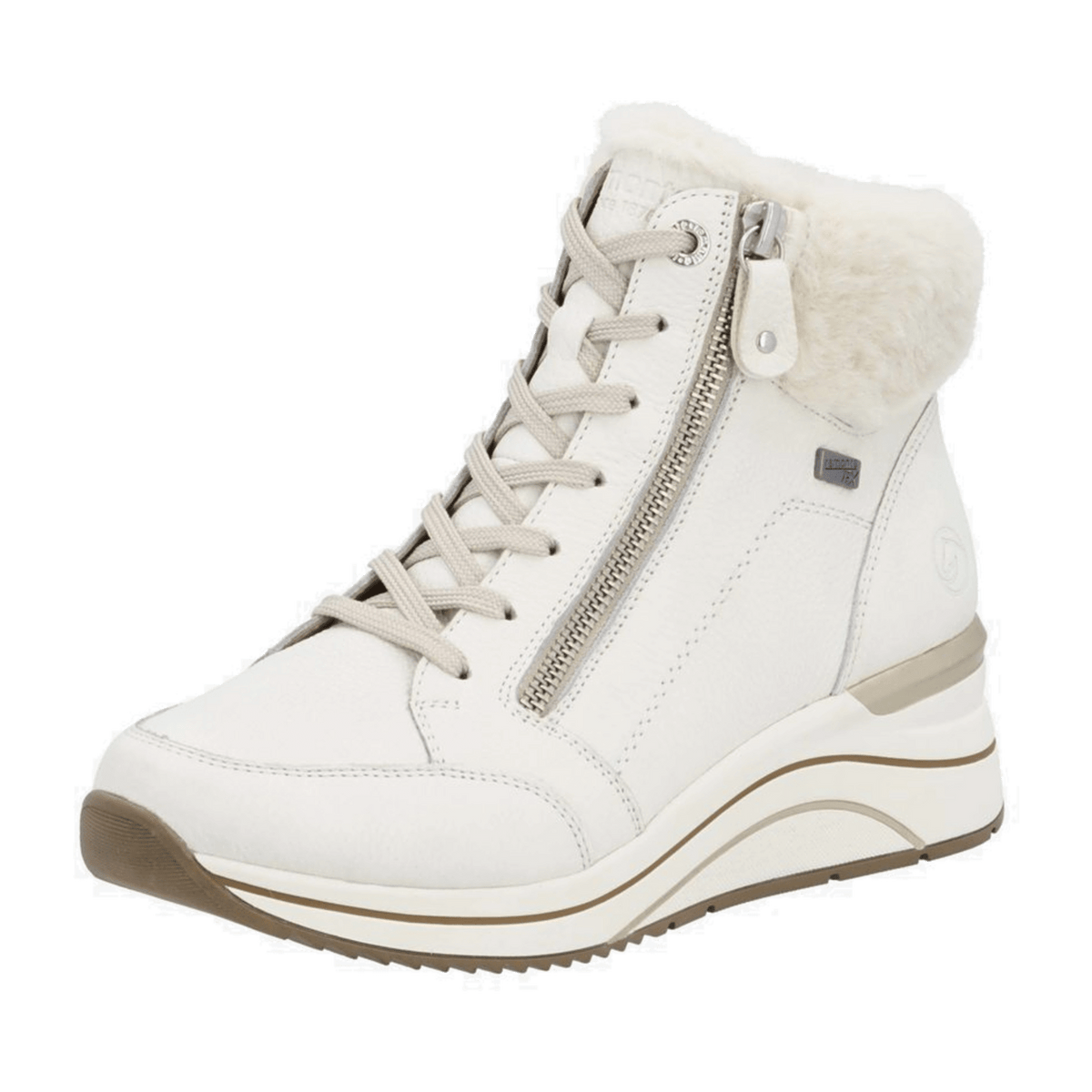 Remonte Women's D0700 Low-Top Sneakers White Leather
