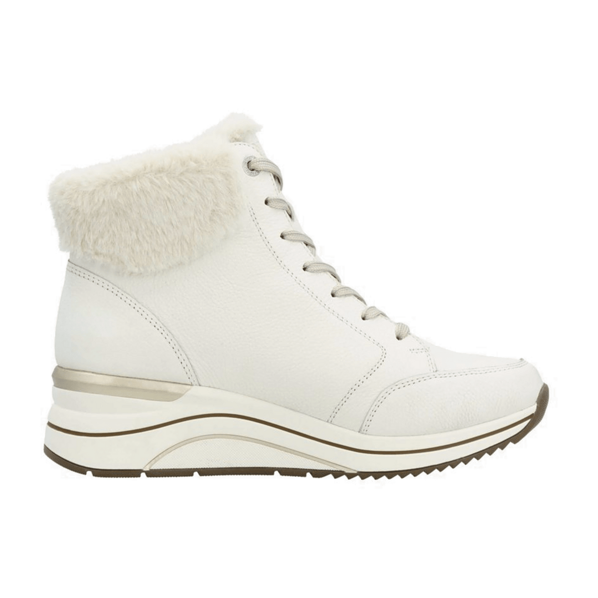Remonte Women's D0700 Low-Top Sneakers White Leather