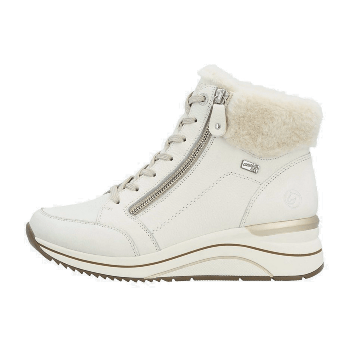 Remonte Women's D0700 Low-Top Sneakers White Leather