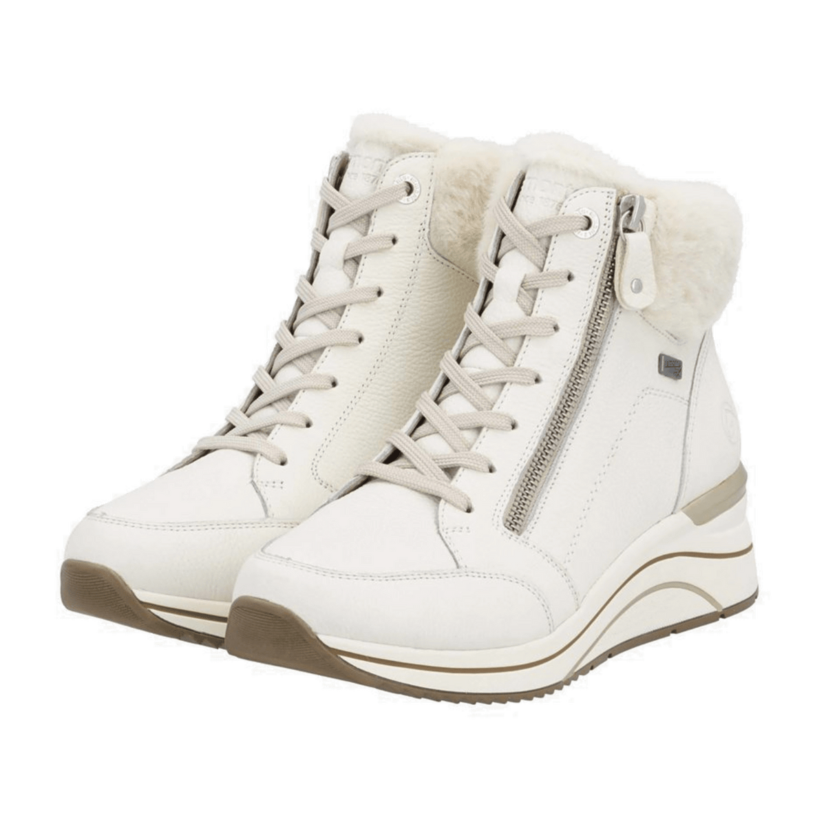 Remonte Women's D0700 Low-Top Sneakers White Leather