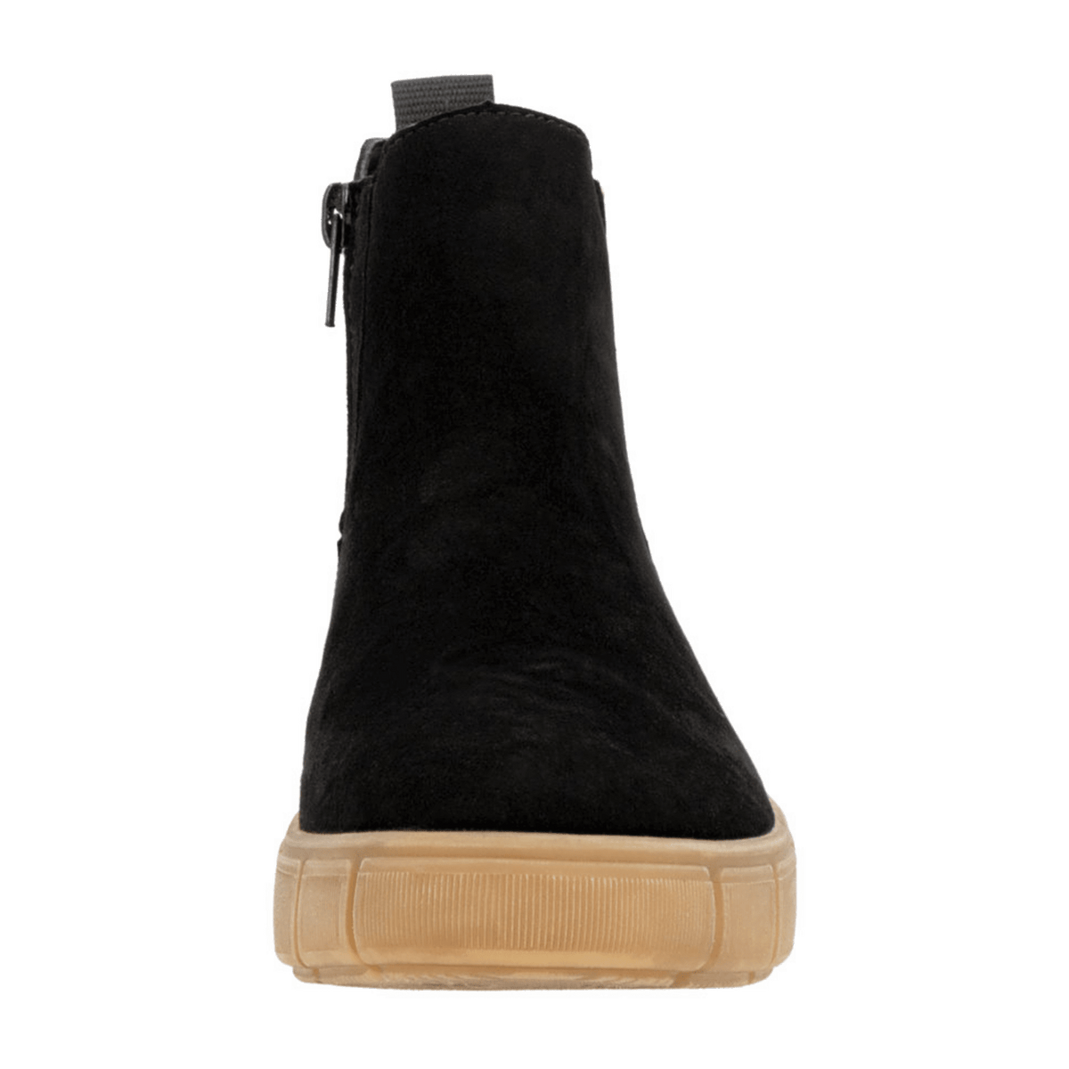 Remonte Women's Chelsea Boots D1T71 - Black Suede Ankle Boots with Zip