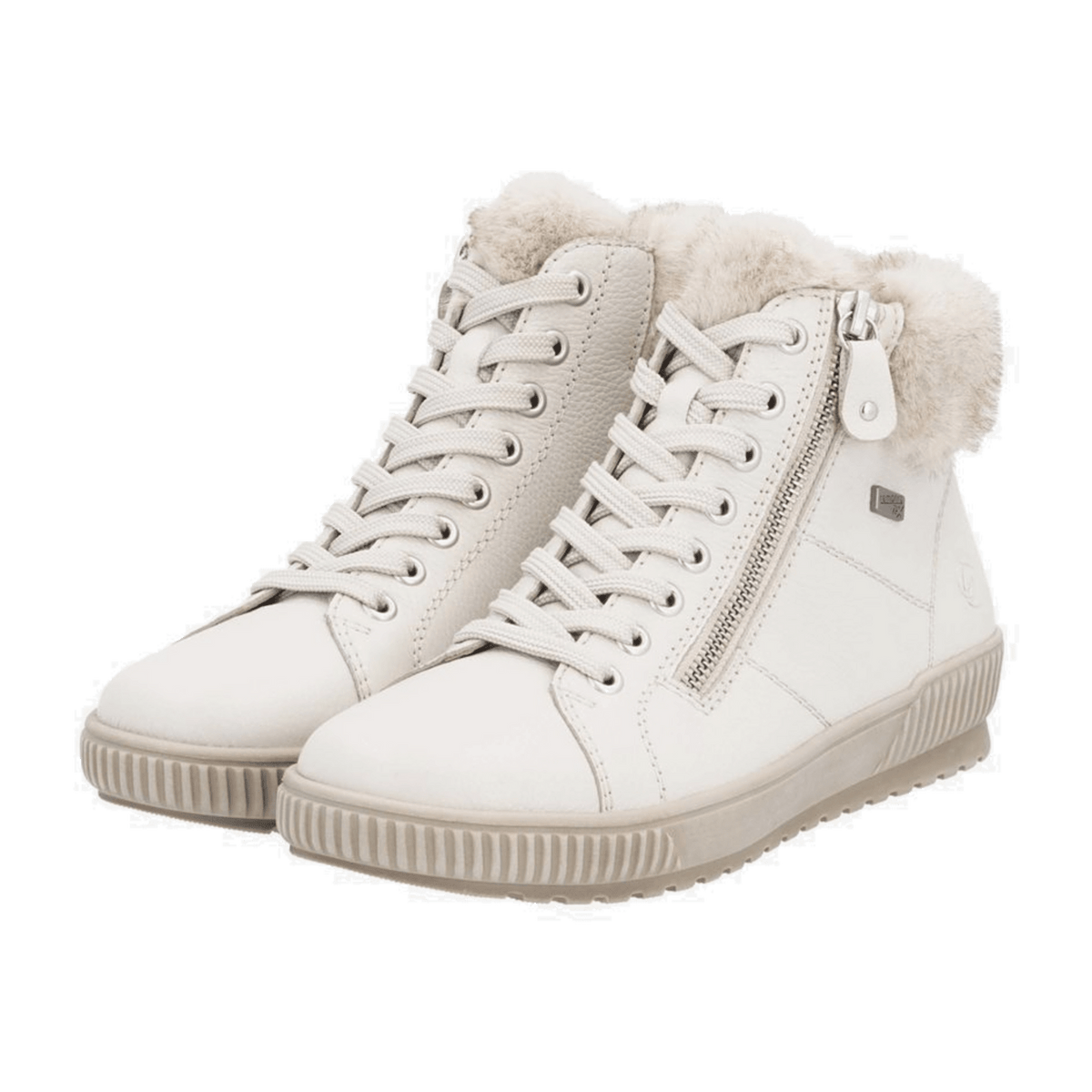 Remonte Women's High-Top Sneaker D0780 - Water-Repellent Leather Mid Cut