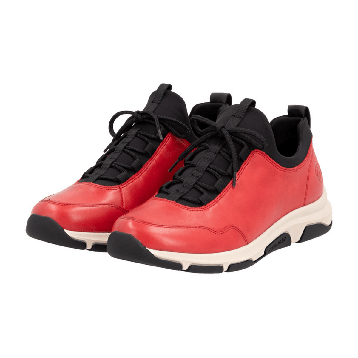 Remonte Women's Sneaker Red Leather Lightweight Flexible