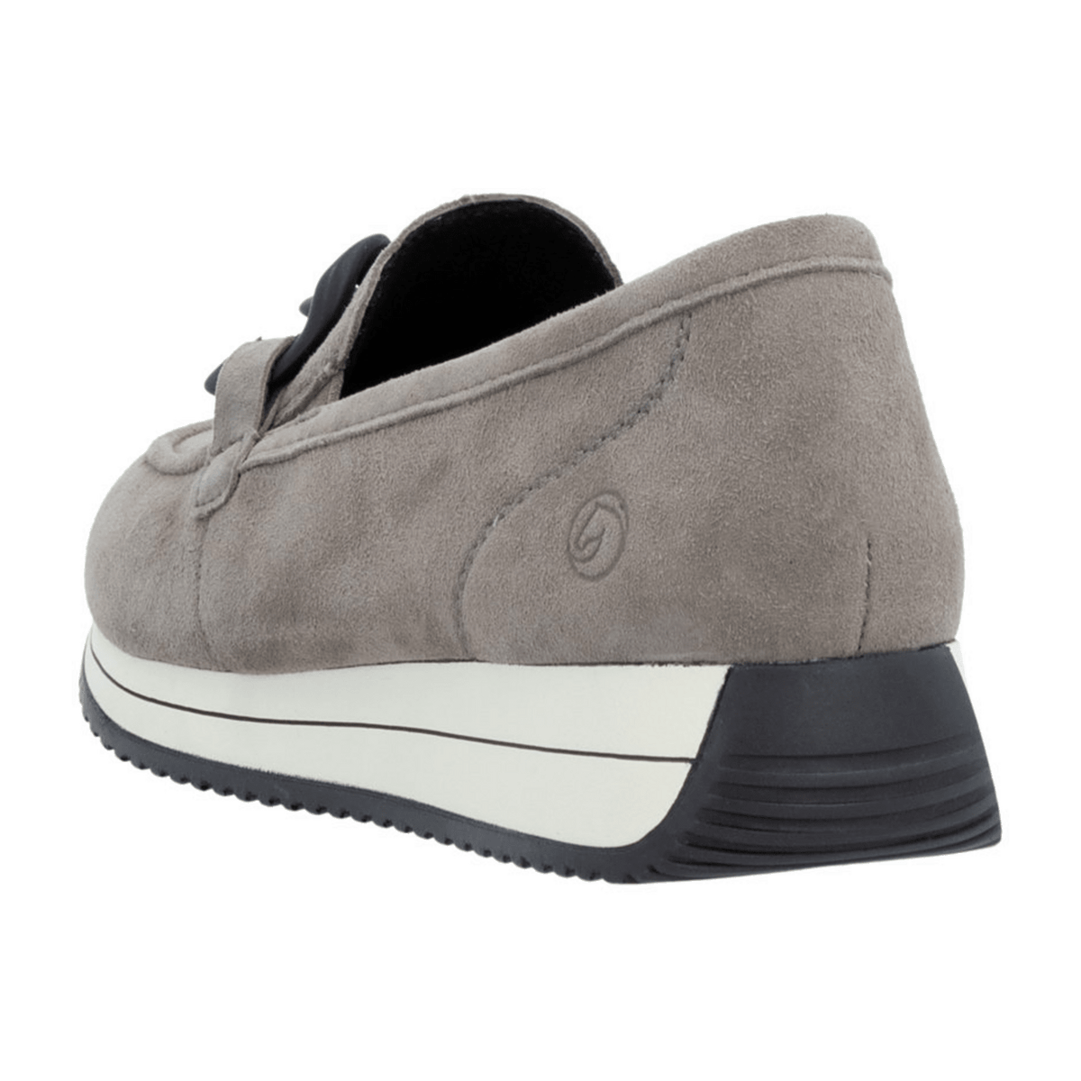 Remonte Women's Suede Slip-On Loafers - Lightweight Comfort Shoes Grey