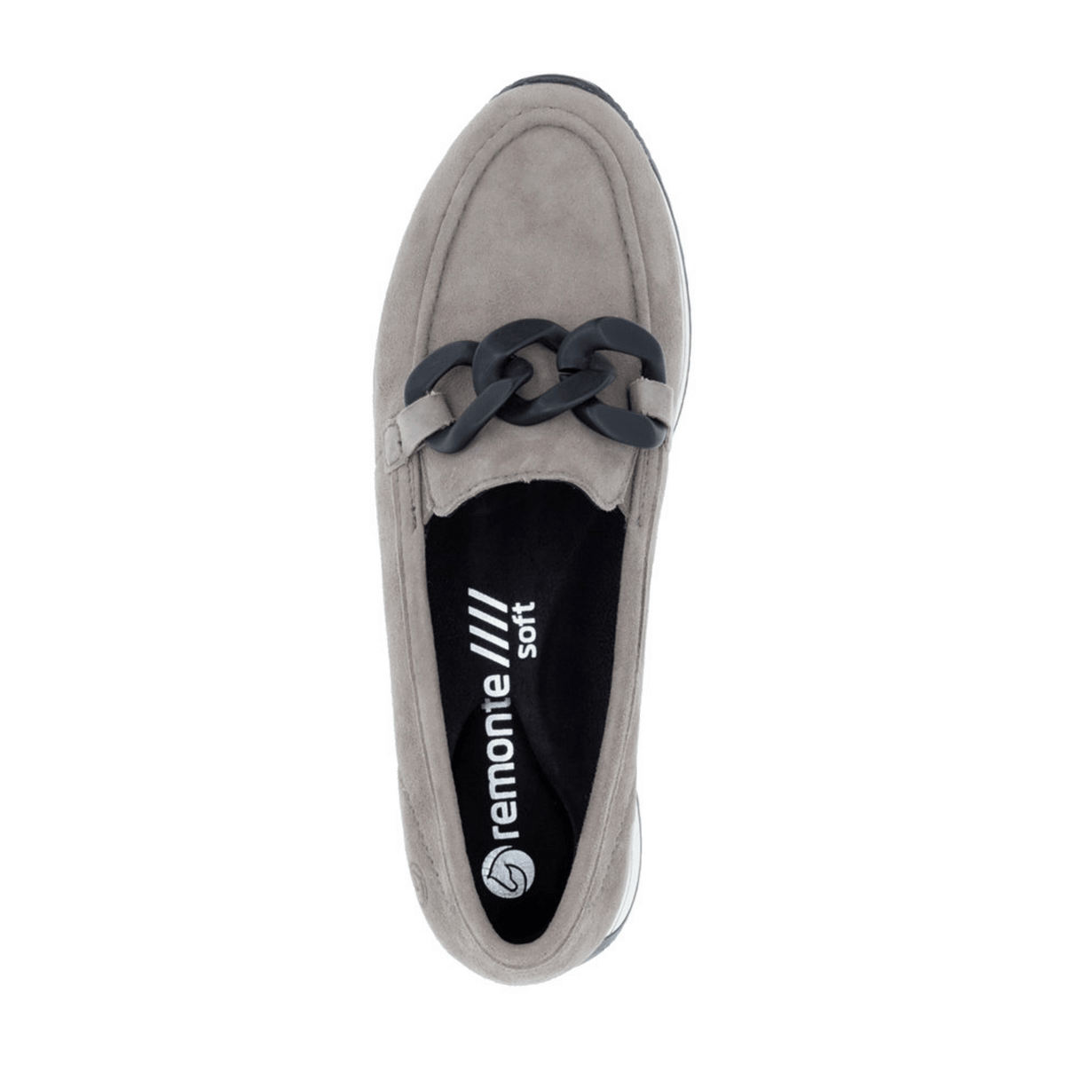 Remonte Women's Suede Slip-On Loafers - Lightweight Comfort Shoes Grey