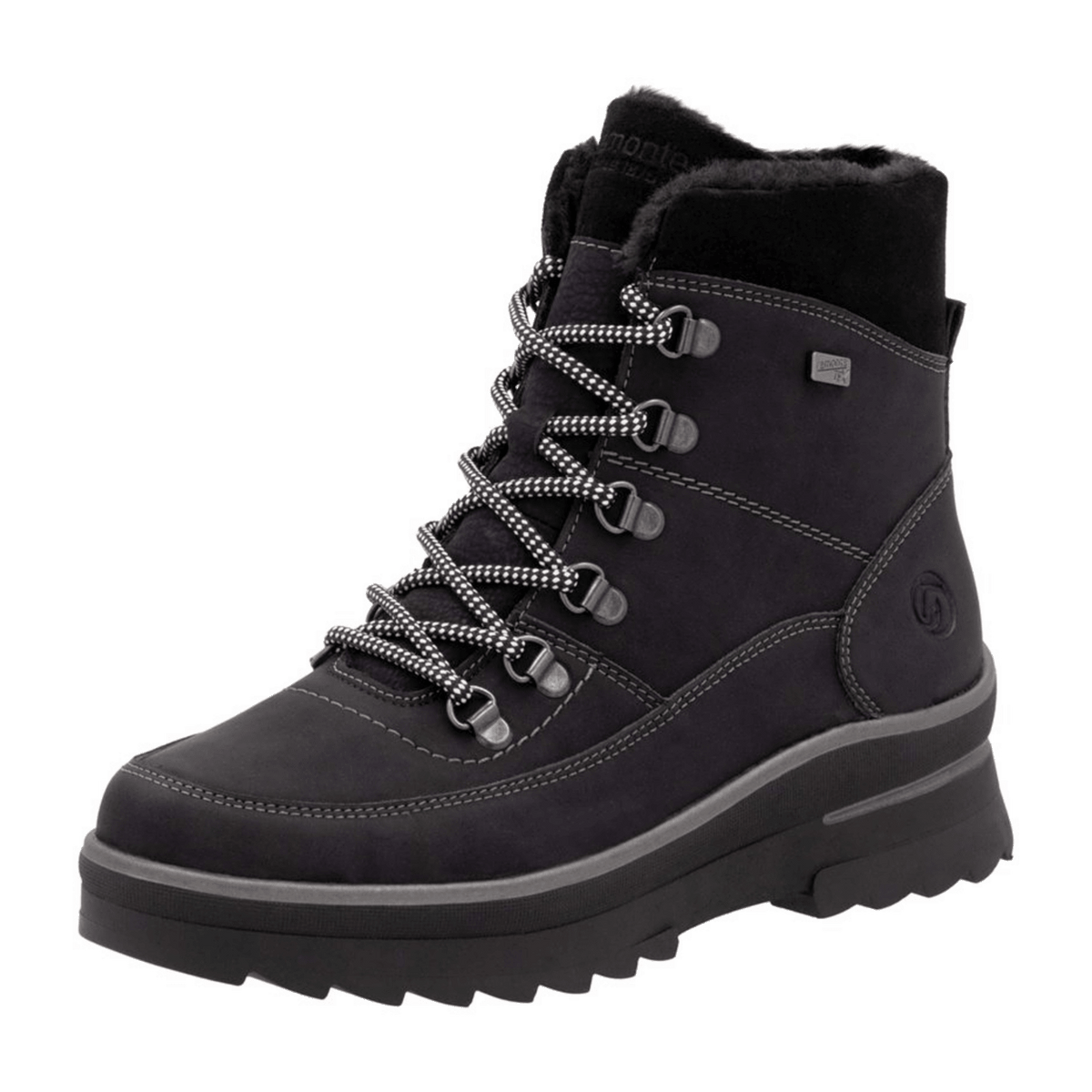 Remonte Women's D2B74 Snow Boots - Water-Repellent Suede Winter Boots Black