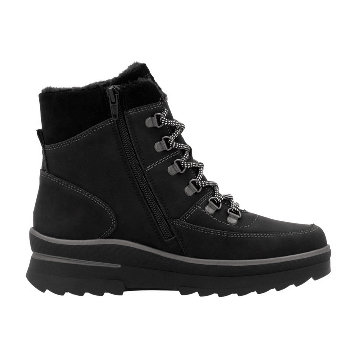Remonte Women's D2B74 Snow Boots - Water-Repellent Suede Winter Boots Black