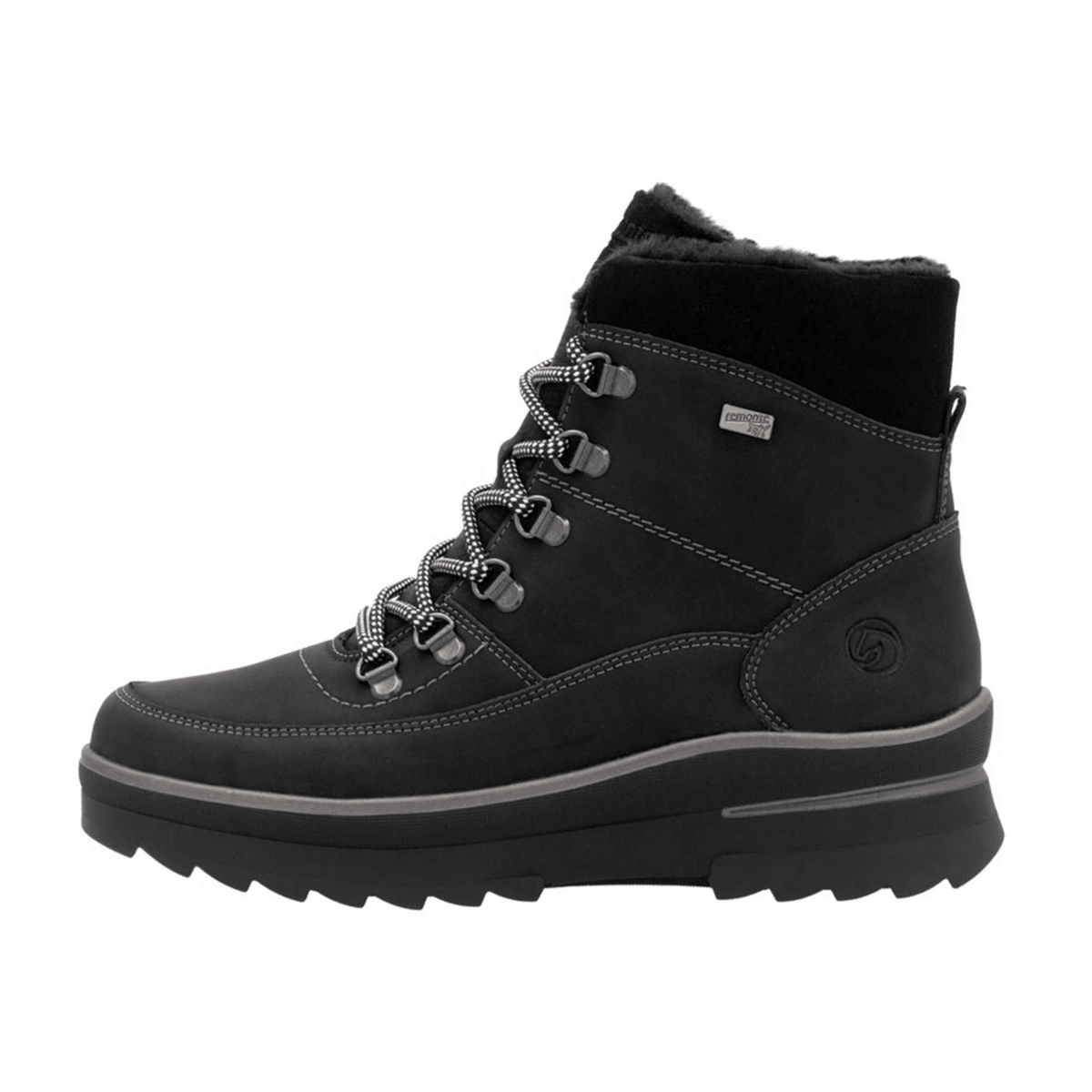 Remonte Women's D2B74 Snow Boots - Water-Repellent Suede Winter Boots Black