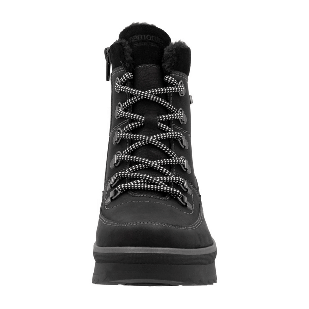 Remonte Women's D2B74 Snow Boots - Water-Repellent Suede Winter Boots Black