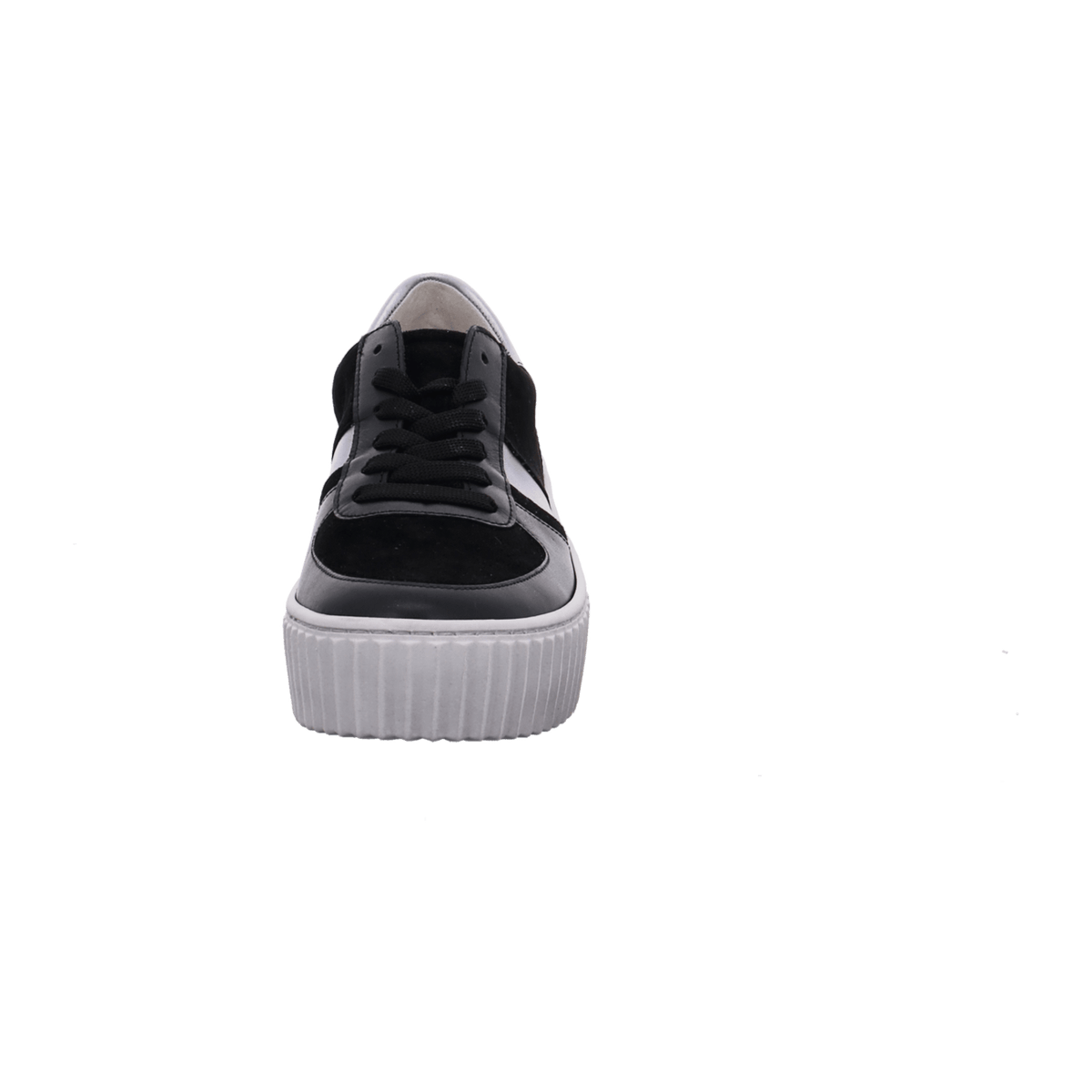 Gabor Women's Low-Top Sneakers Black Leather with Removable Footbed
