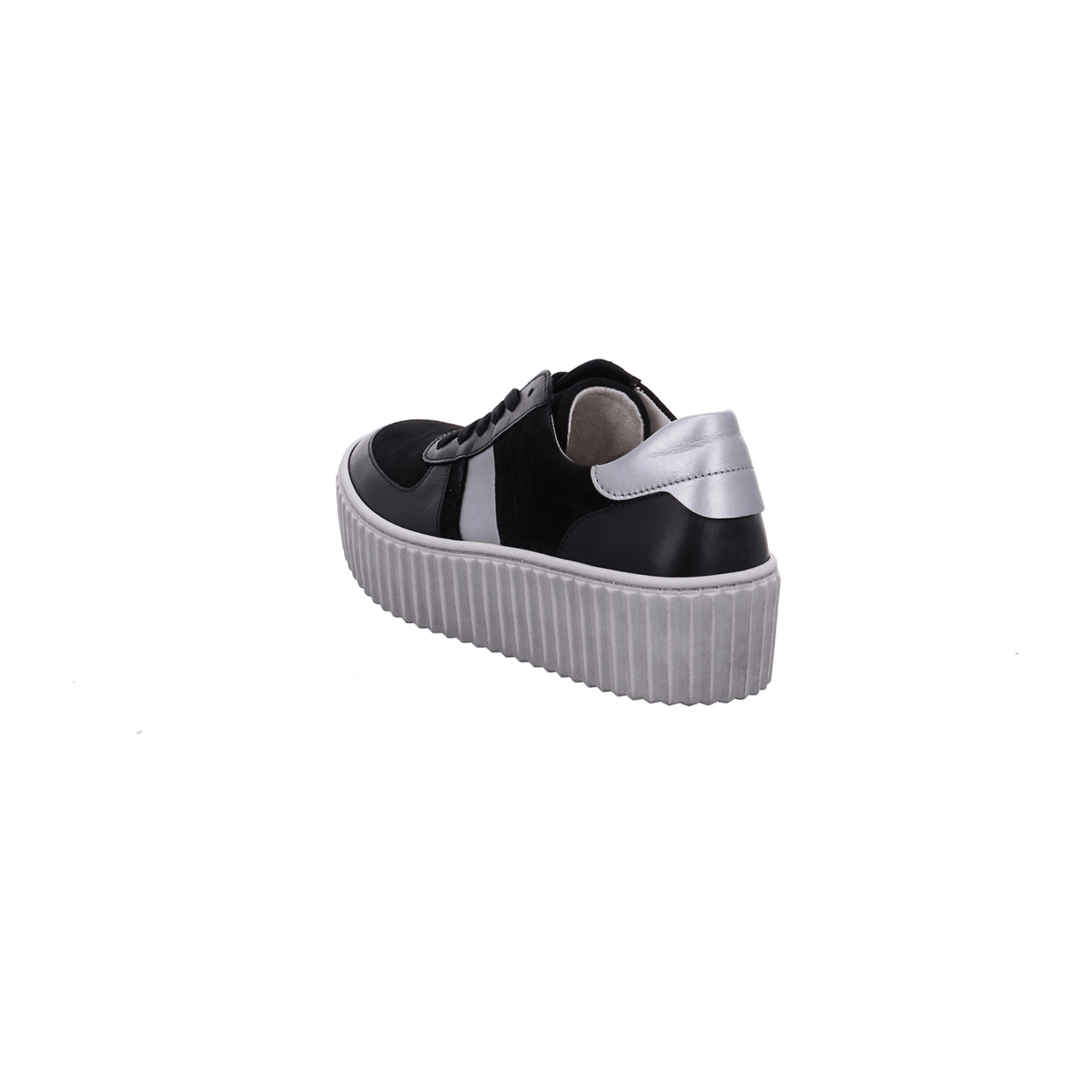 Gabor Women's Low-Top Sneakers Black Leather with Removable Footbed
