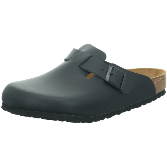 Birkenstock Boston Black Clogs Mules Slippers Leather - Bartel-Shop