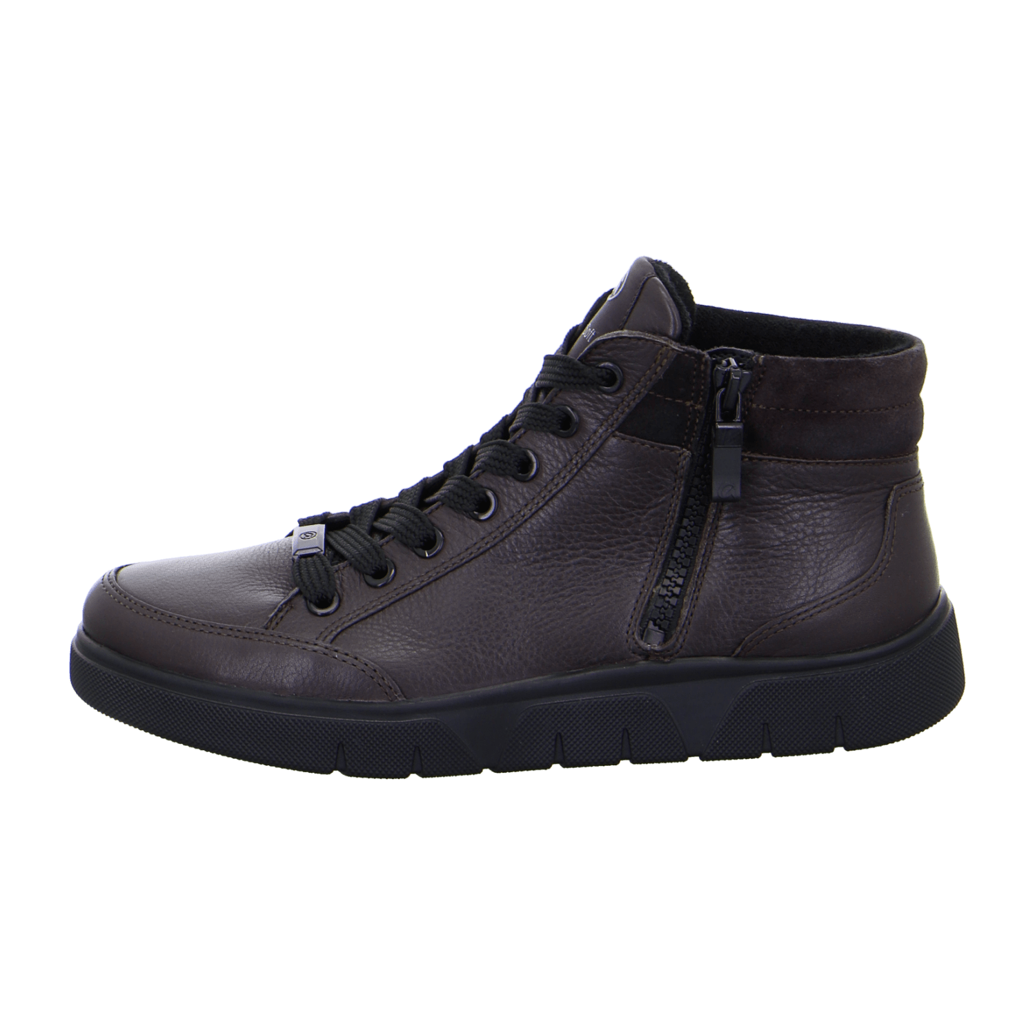 ARA Rom Lace-Up Ankle Boot for Women - Red Smooth Leather Lace-Up Sneaker Bootie