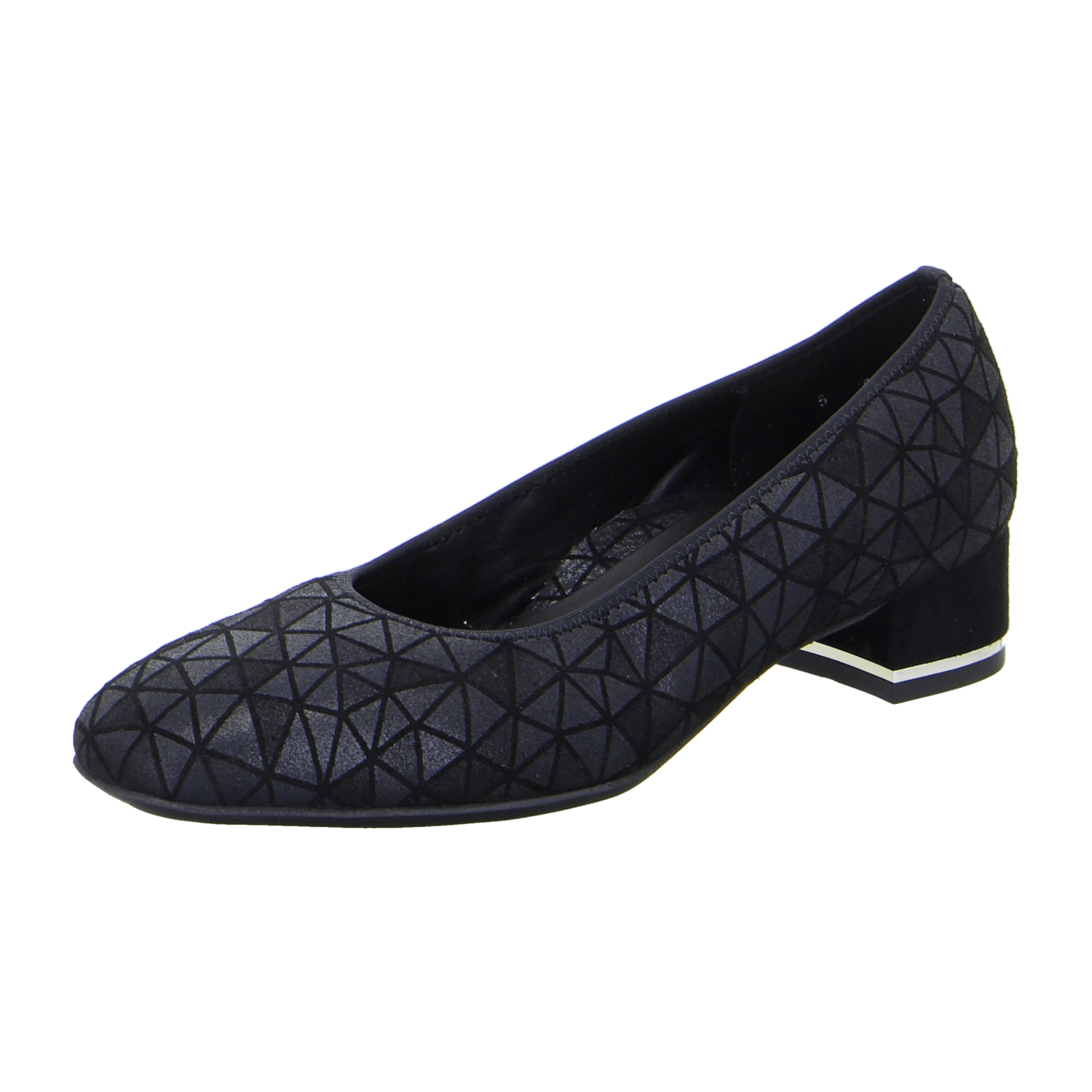 ARA Graz Women's Pumps in Black Suede with Pull-On Closure and Leather Lining - Bartel-Shop