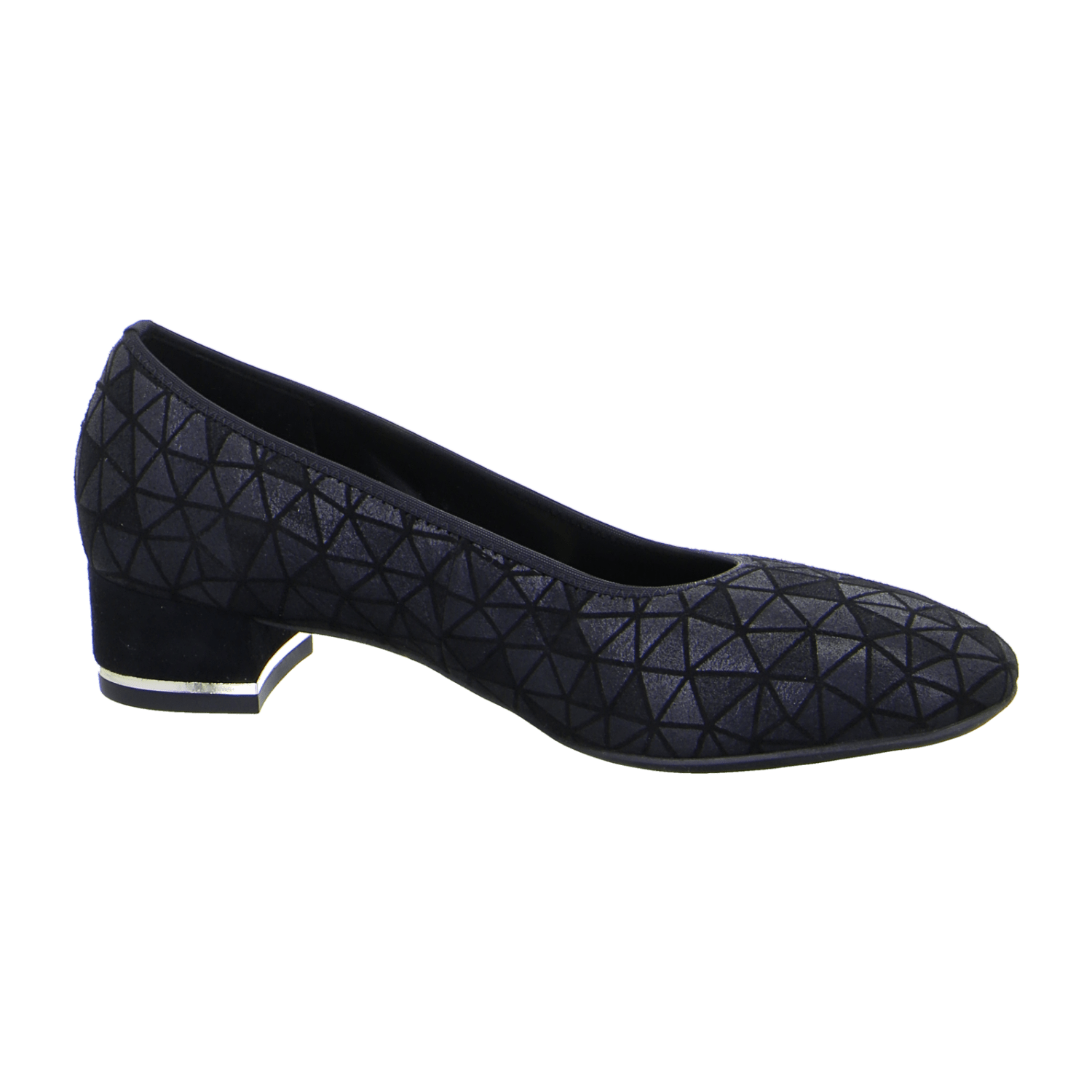 ARA Graz Women's Pumps in Black Suede with Pull-On Closure and Leather Lining - Bartel-Shop