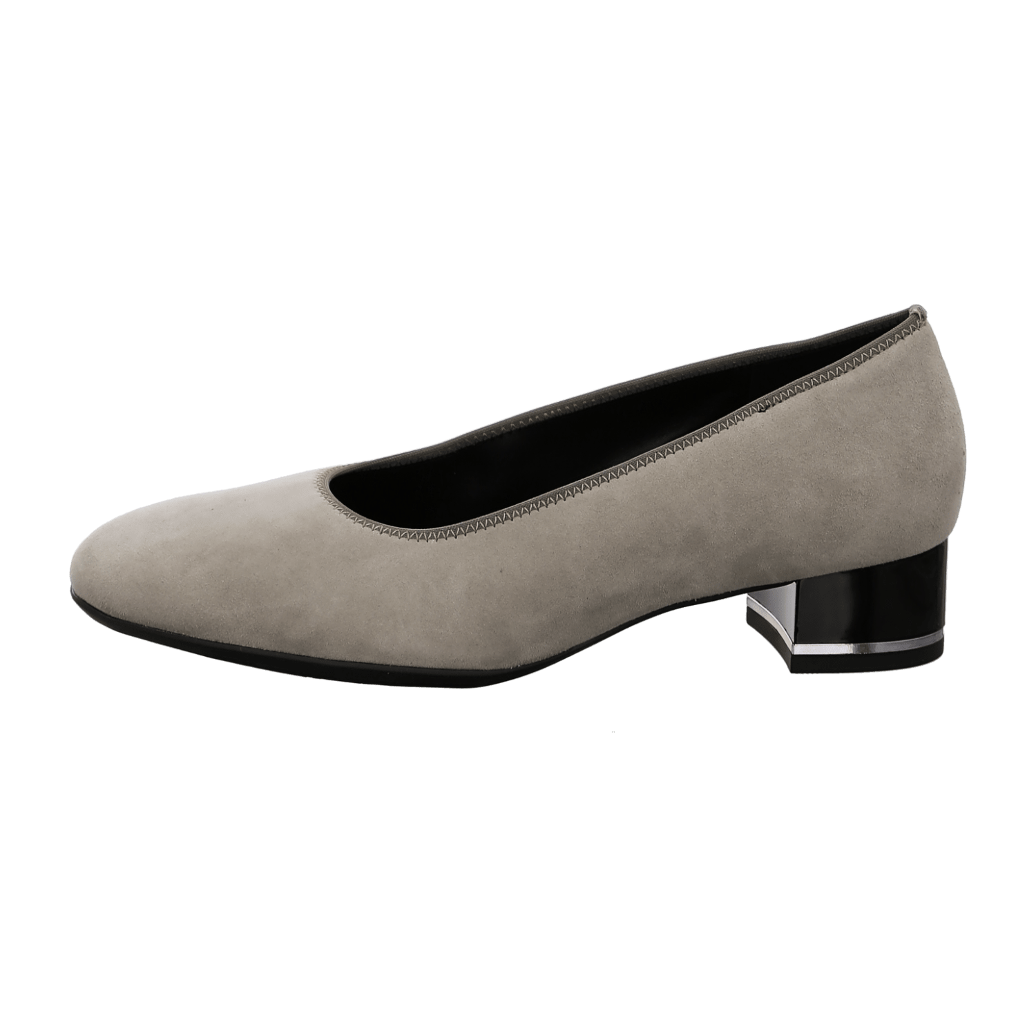 ARA Graz Women's Pumps in Beige Velvet Leather with Leather Lining and Closed Toe - Bartel-Shop