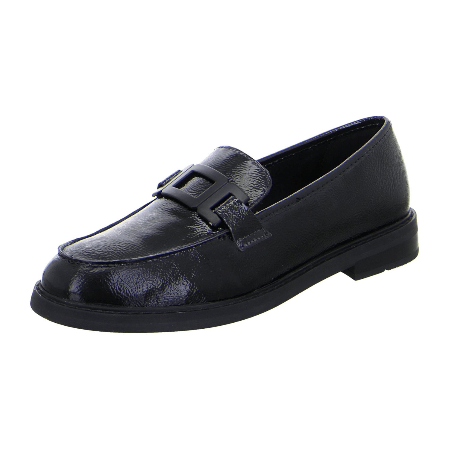ARA KENT Women's Loafers in Black Patent Leather with Leather Lining and Rubber Sole