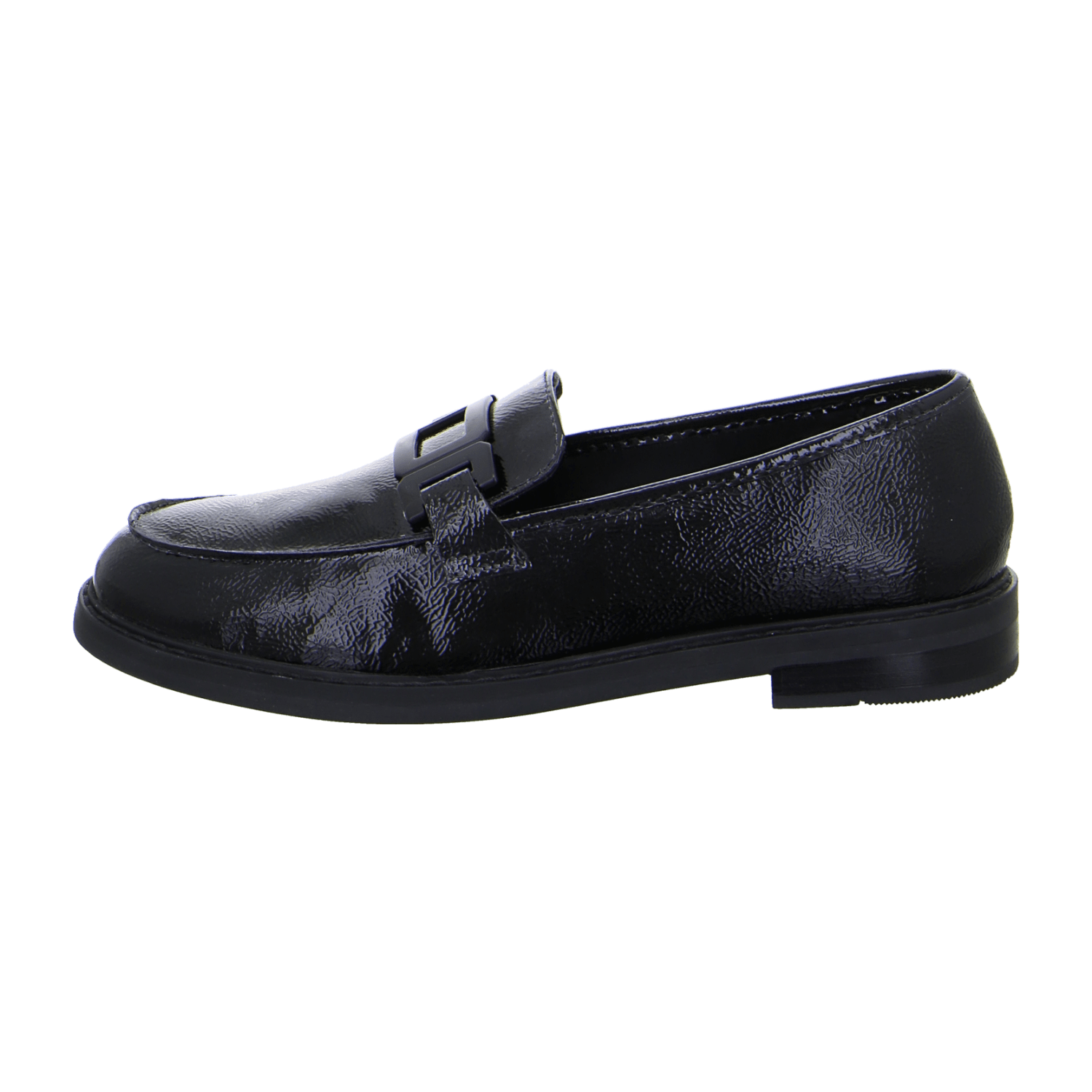 ARA KENT Women's Loafers in Black Patent Leather with Leather Lining and Rubber Sole