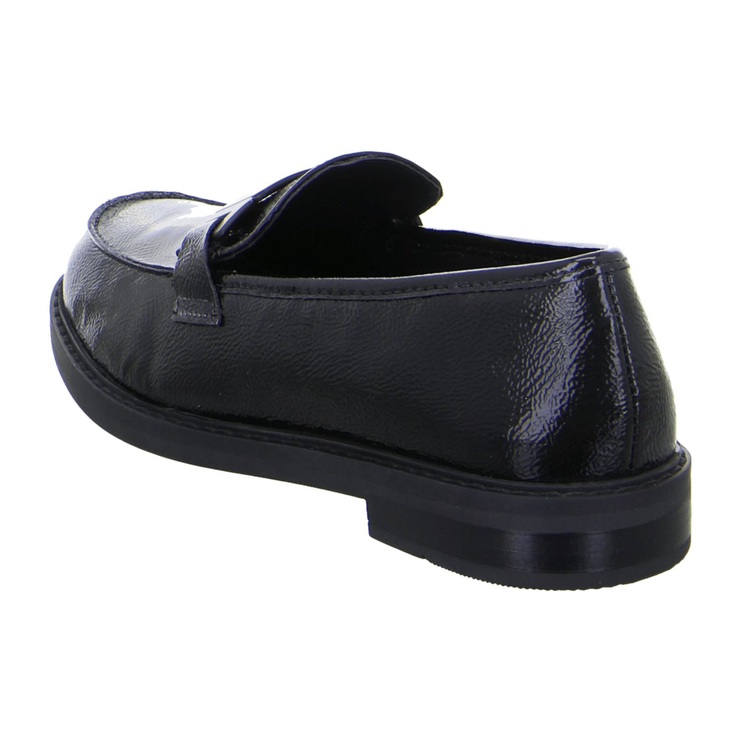 ARA KENT Women's Loafers in Black Patent Leather with Leather Lining and Rubber Sole