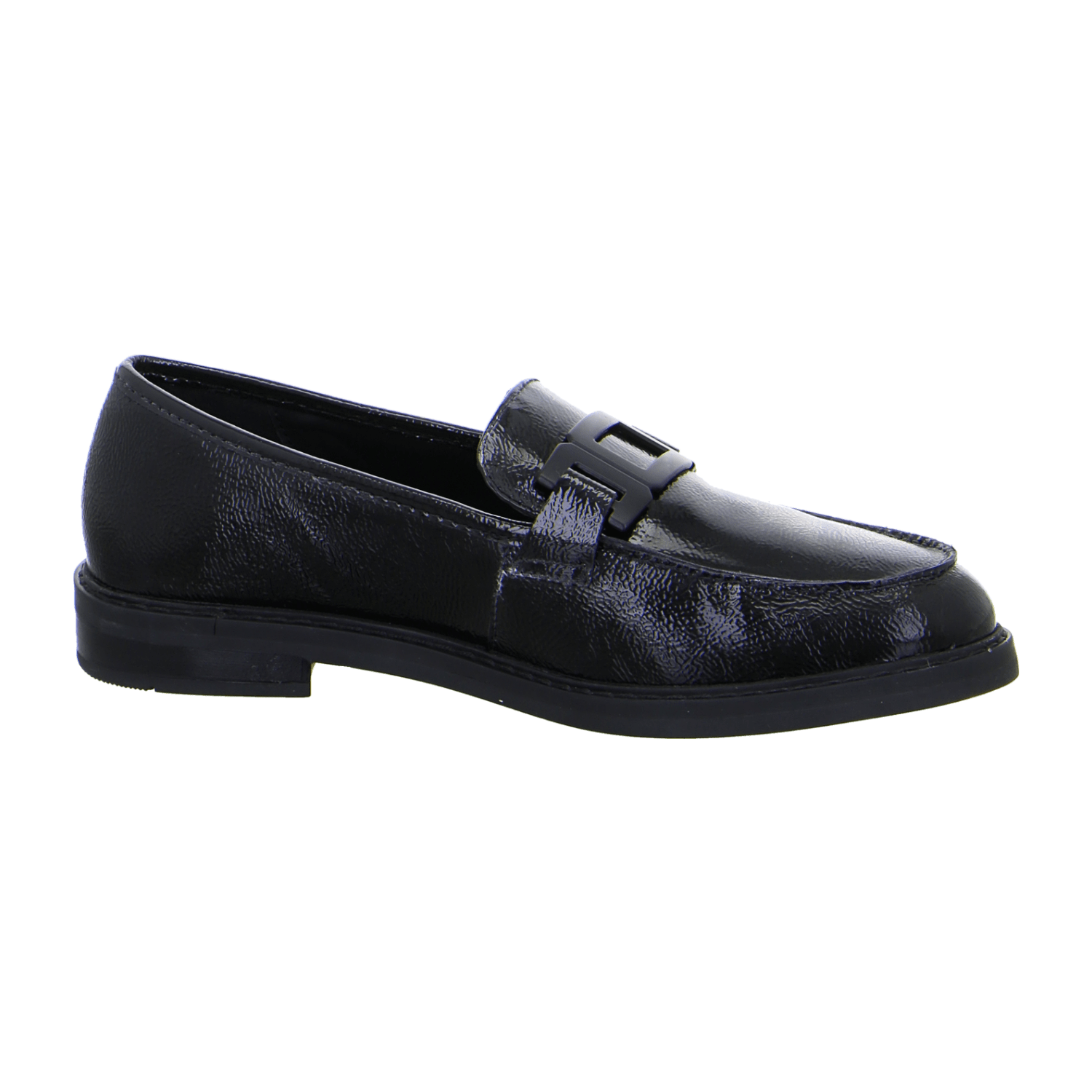 ARA KENT Women's Loafers in Black Patent Leather with Leather Lining and Rubber Sole