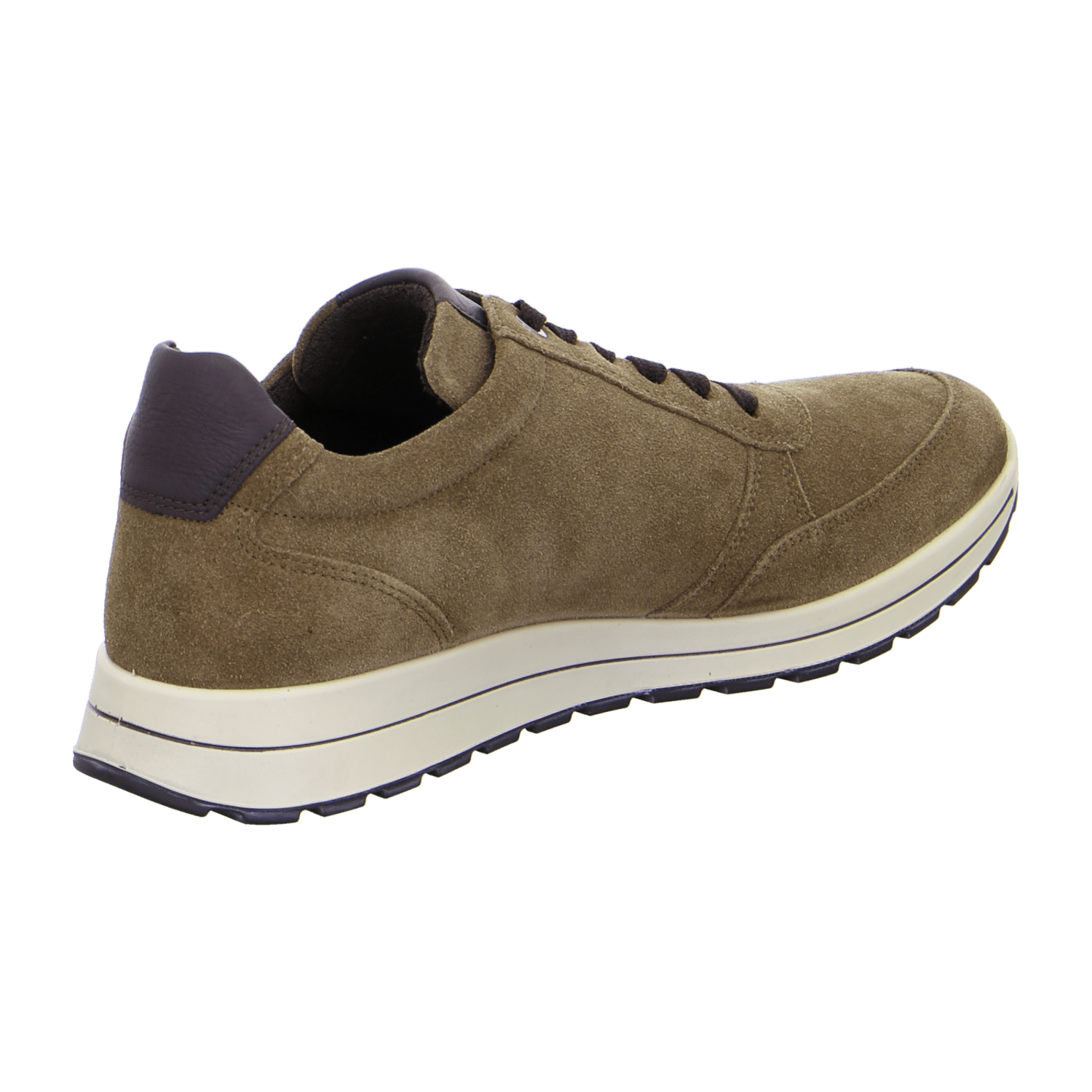 ARA MATTEO Men's Velour Leather Sneakers in Beige with Lace-Up Closure