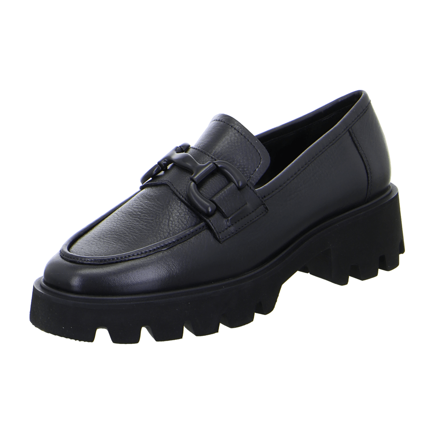 ARA Women's Black Smooth Leather Oxford Slippers with Traction Sole
