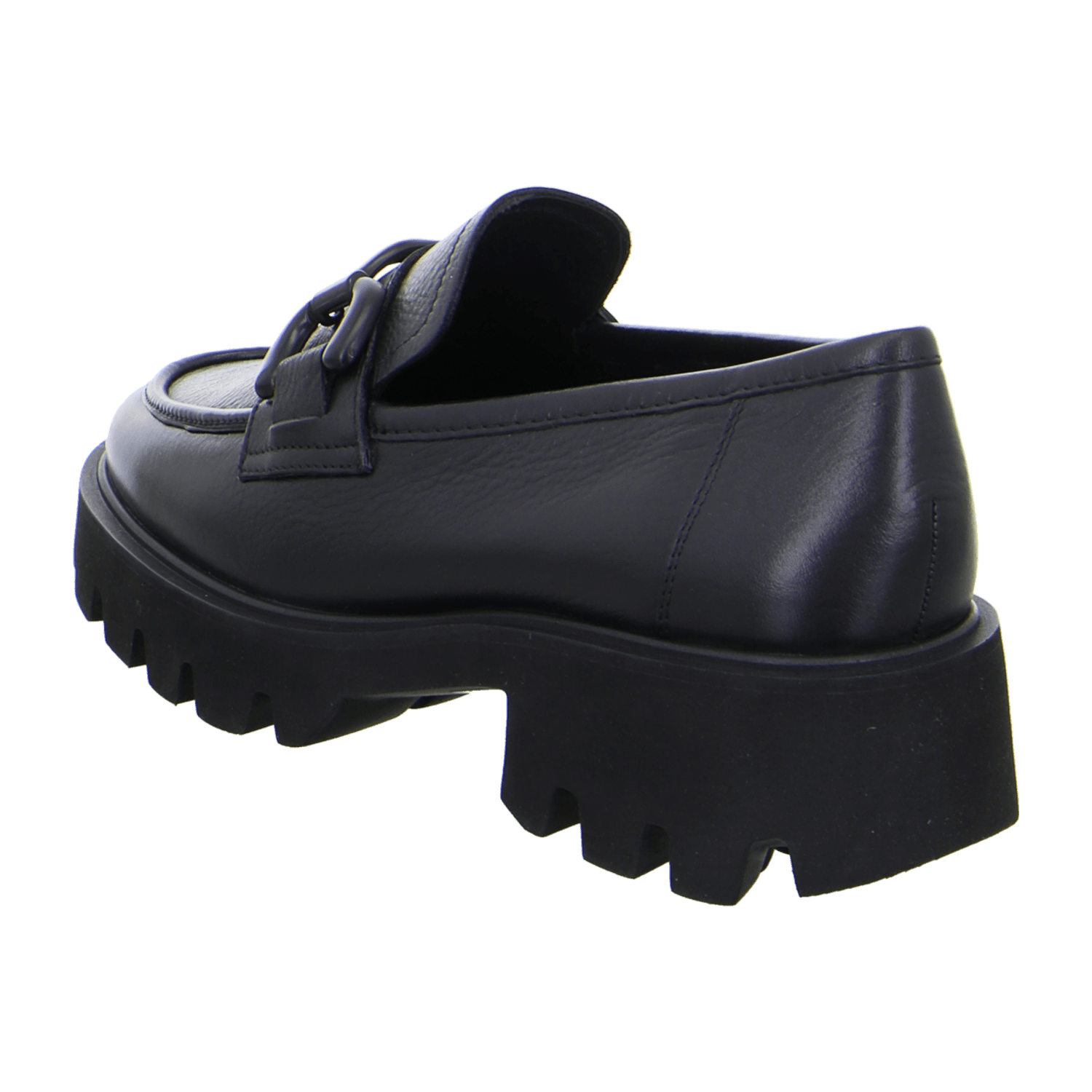 ARA Women's Black Smooth Leather Oxford Slippers with Traction Sole