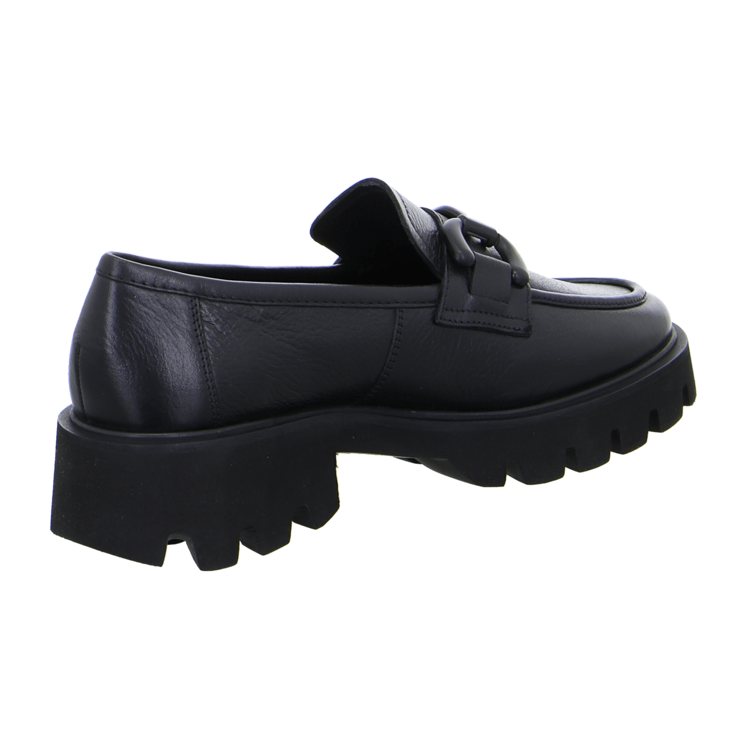 ARA Women's Black Smooth Leather Oxford Slippers with Traction Sole