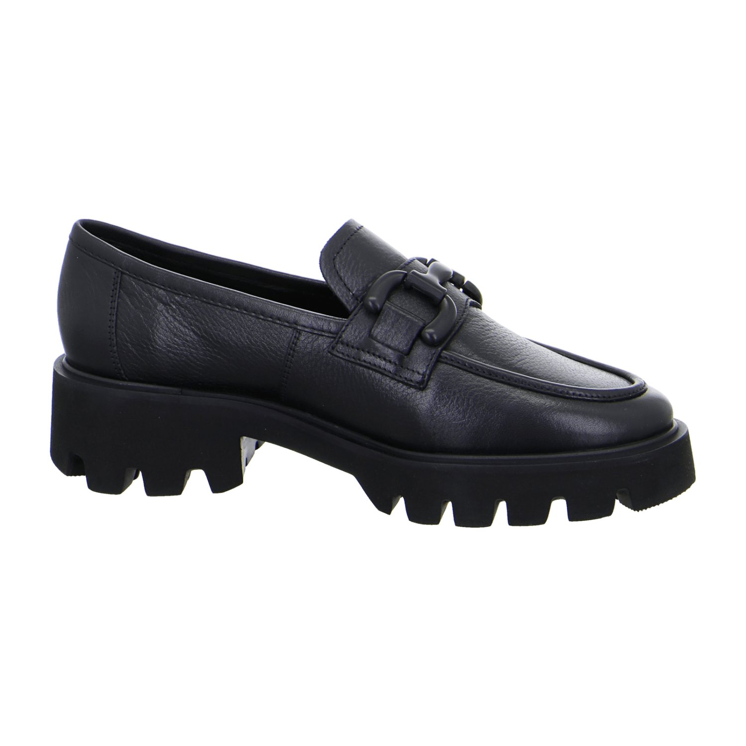 ARA Women's Black Smooth Leather Oxford Slippers with Traction Sole