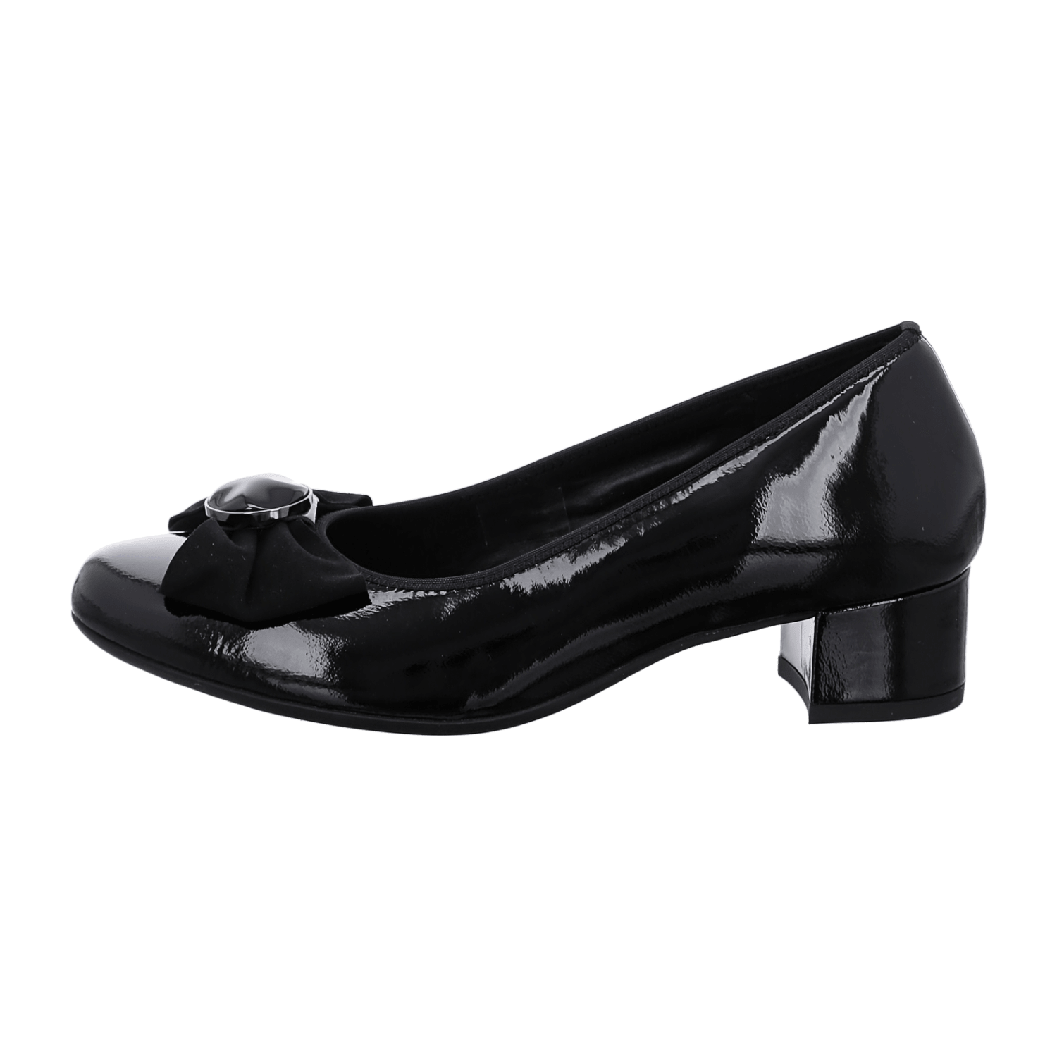 ARA NIZZA 2.0 Women's Patent Leather Pull-On Pumps in Black