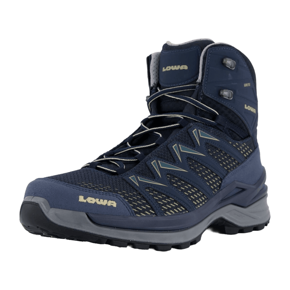 LOWA INNOX PRO GTX MID Men's Trekking Boots Waterproof Leather Jeans Dune