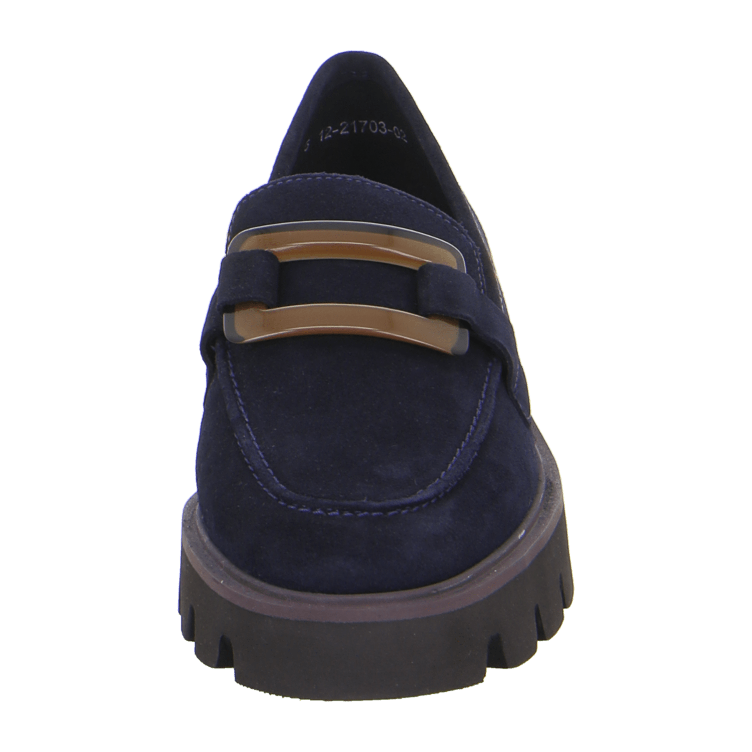ARA Women's Velour Leather Slipper Oxford in Blue with Leather Lining and EVA Sole
