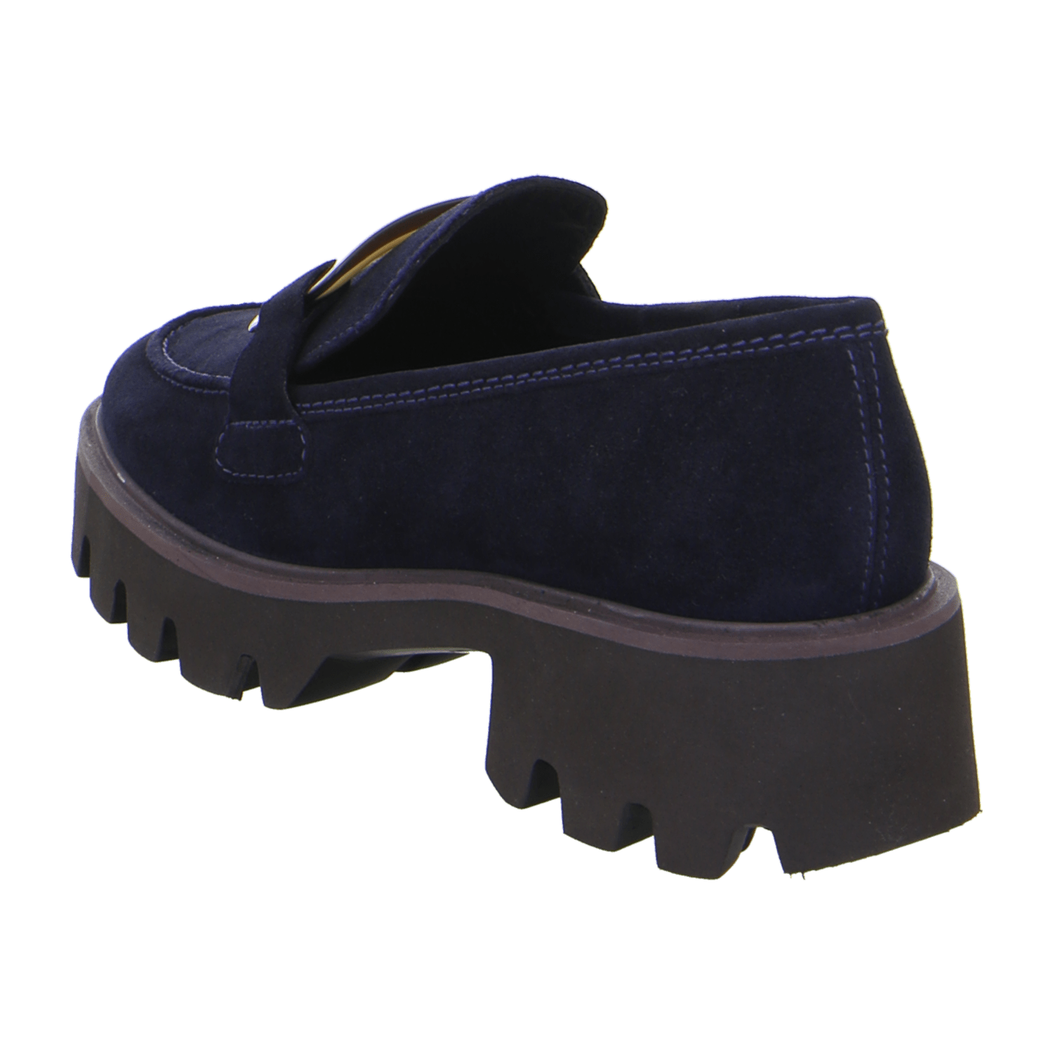ARA Women's Velour Leather Slipper Oxford in Blue with Leather Lining and EVA Sole
