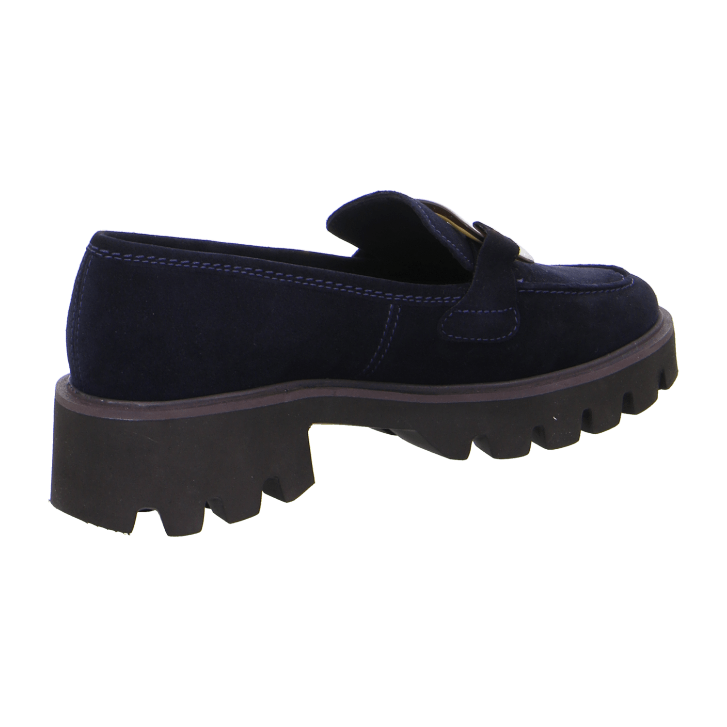 ARA Women's Velour Leather Slipper Oxford in Blue with Leather Lining and EVA Sole